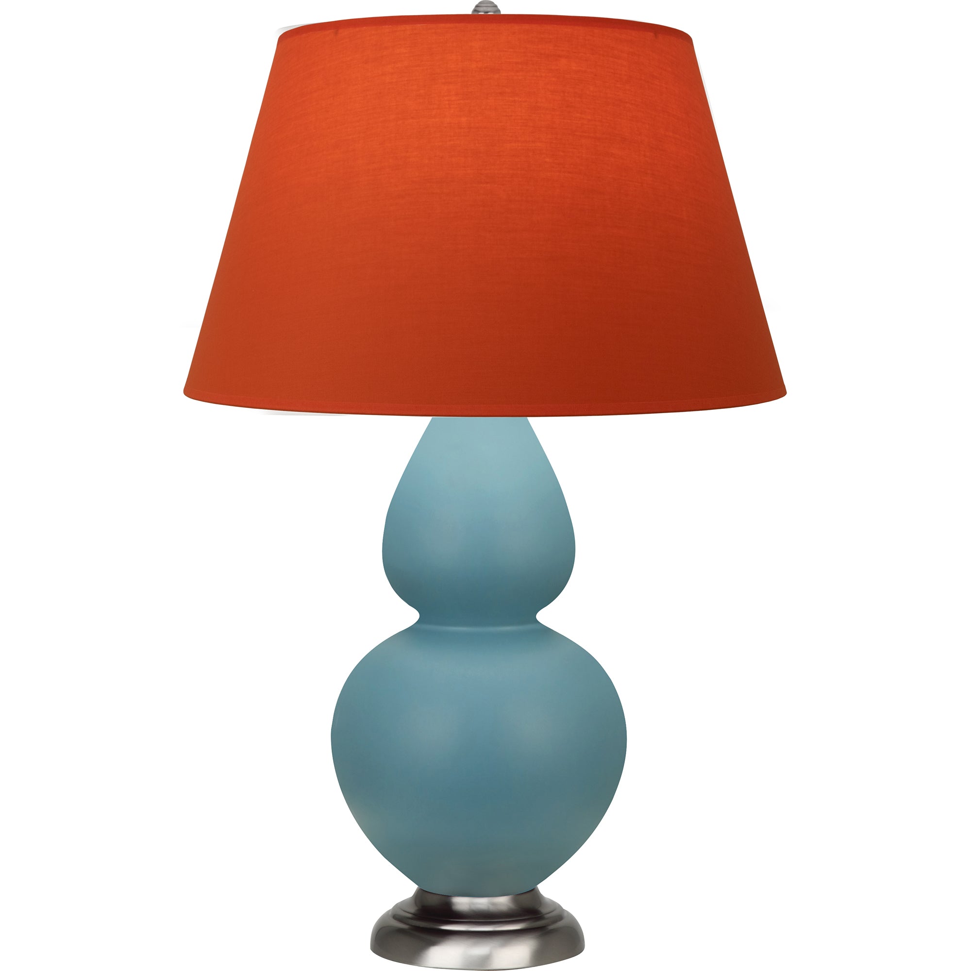 MOB59T | Matte Steel Blue Double Gourd Table Lamp