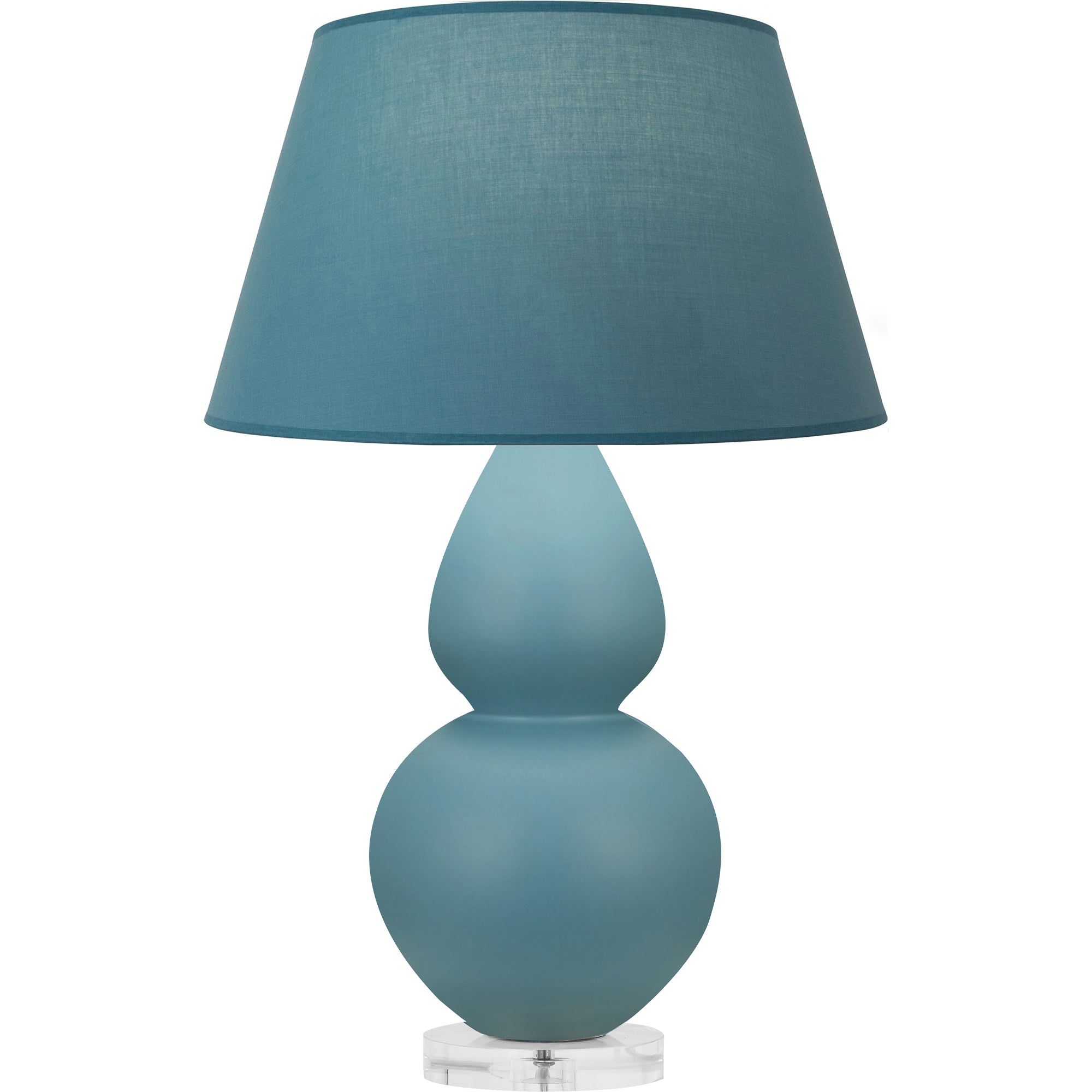 MOB62B | Matte Steel Blue Double Gourd Table Lamp