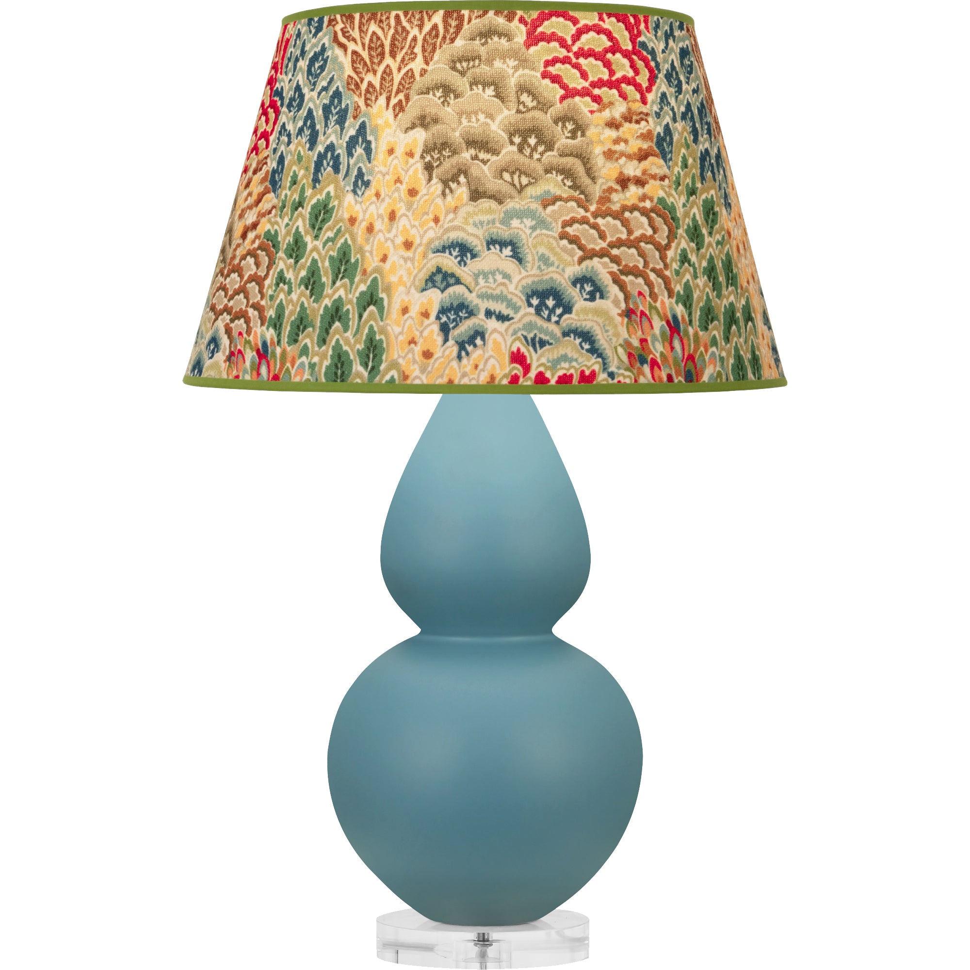 MOB62F | Matte Steel Blue Double Gourd Table Lamp