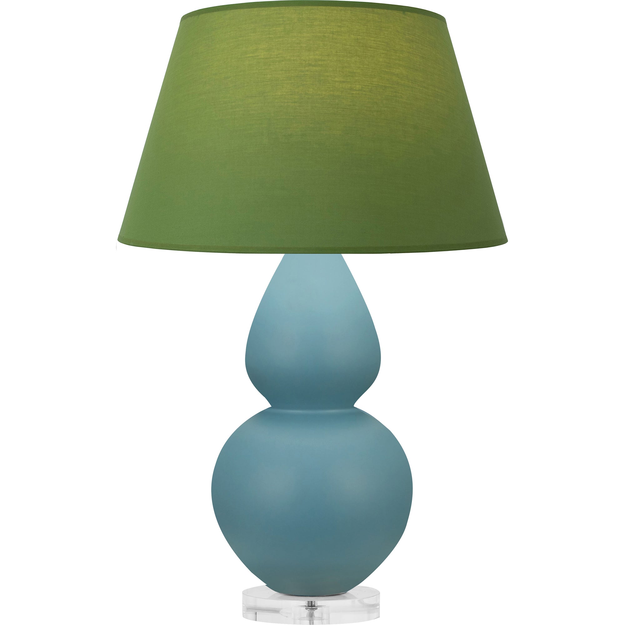 MOB62G | Matte Steel Blue Double Gourd Table Lamp