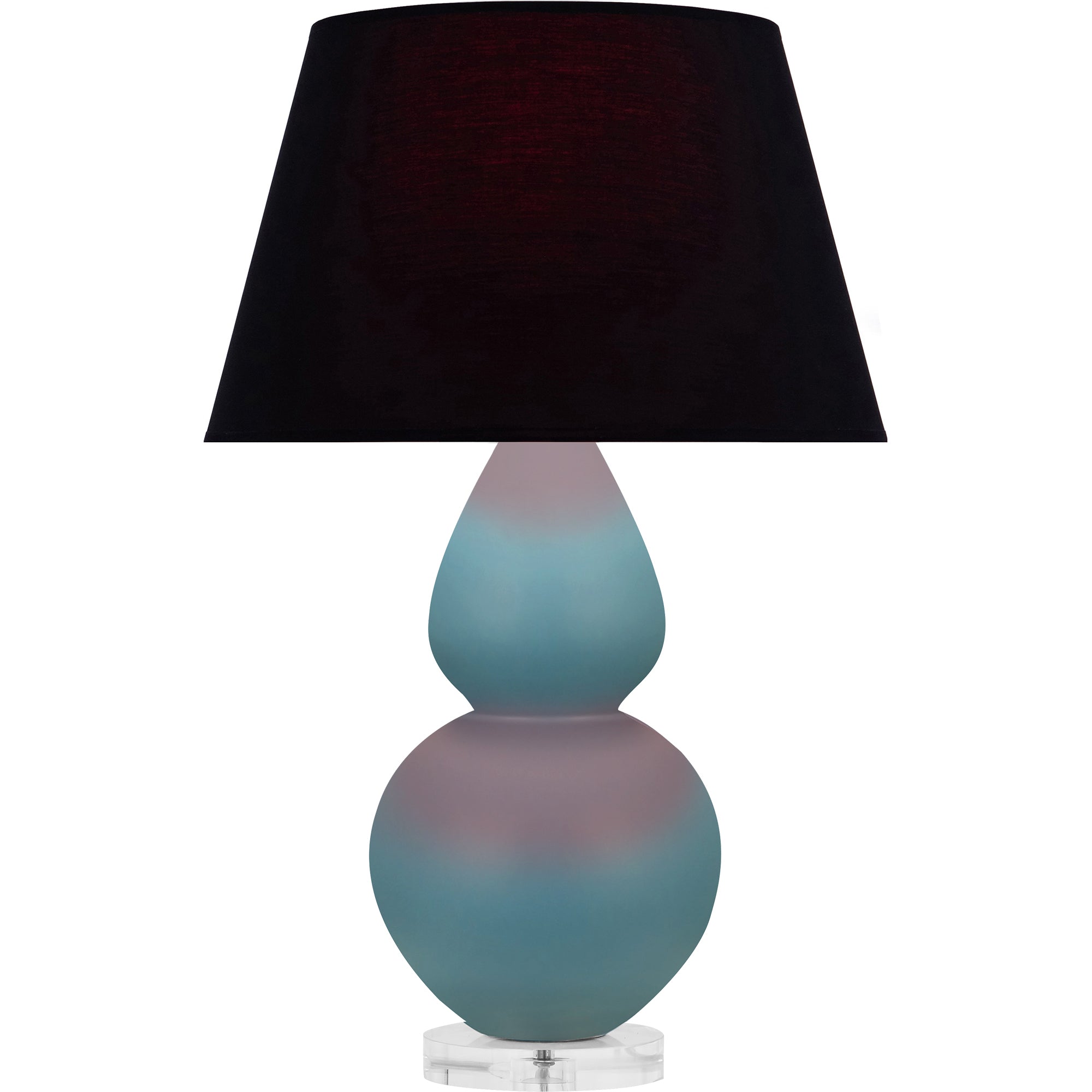 MOB62K | Matte Steel Blue Double Gourd Table Lamp