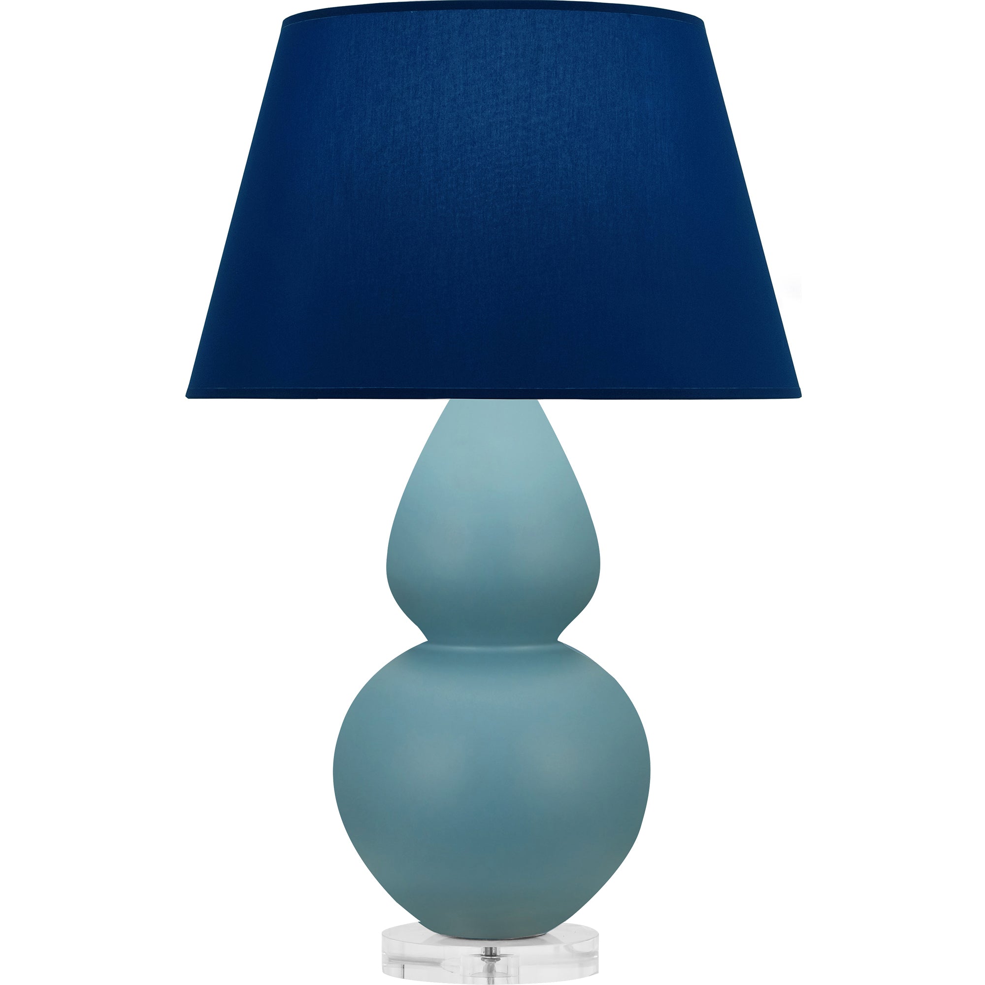 MOB62N | Matte Steel Blue Double Gourd Table Lamp