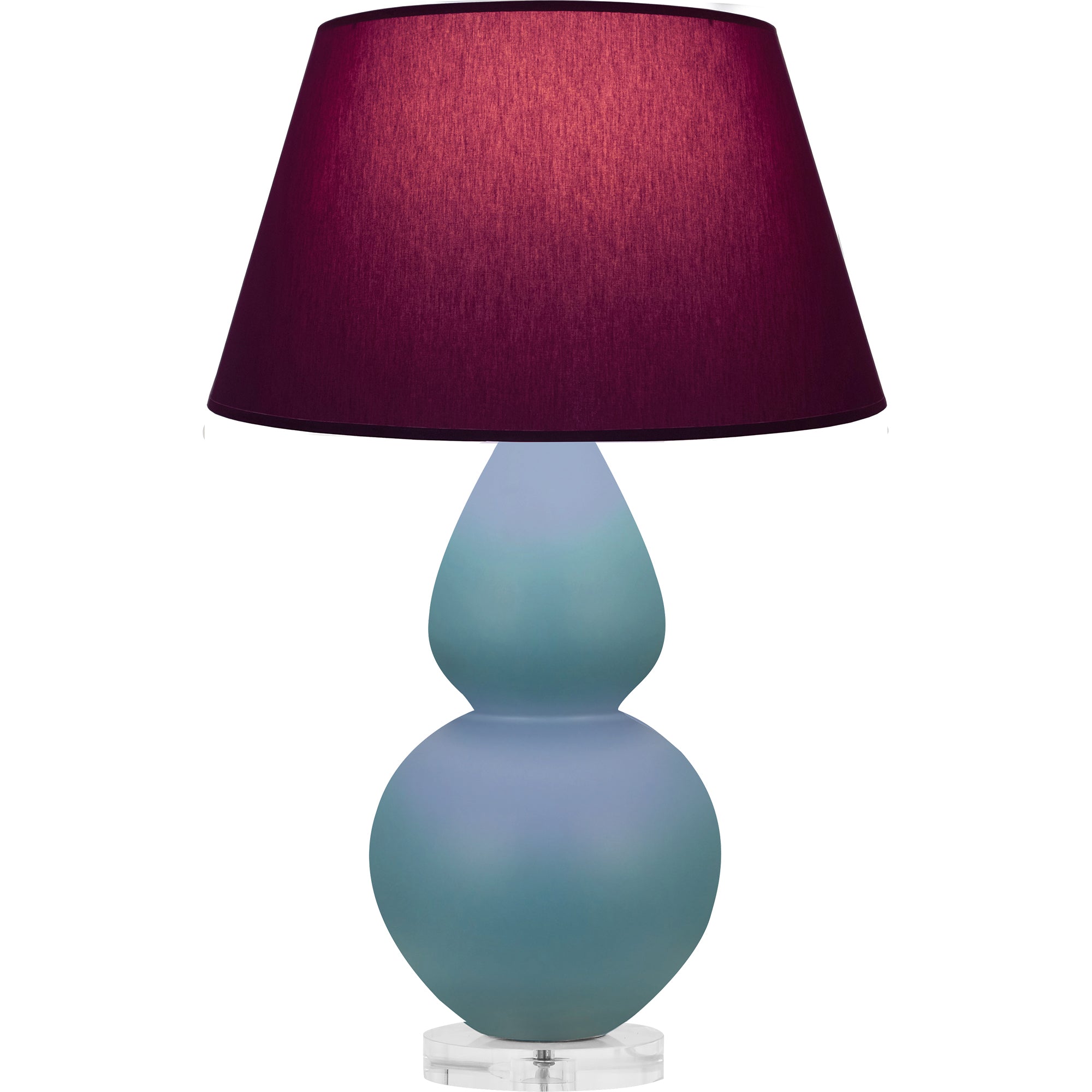 MOB62P | Matte Steel Blue Double Gourd Table Lamp