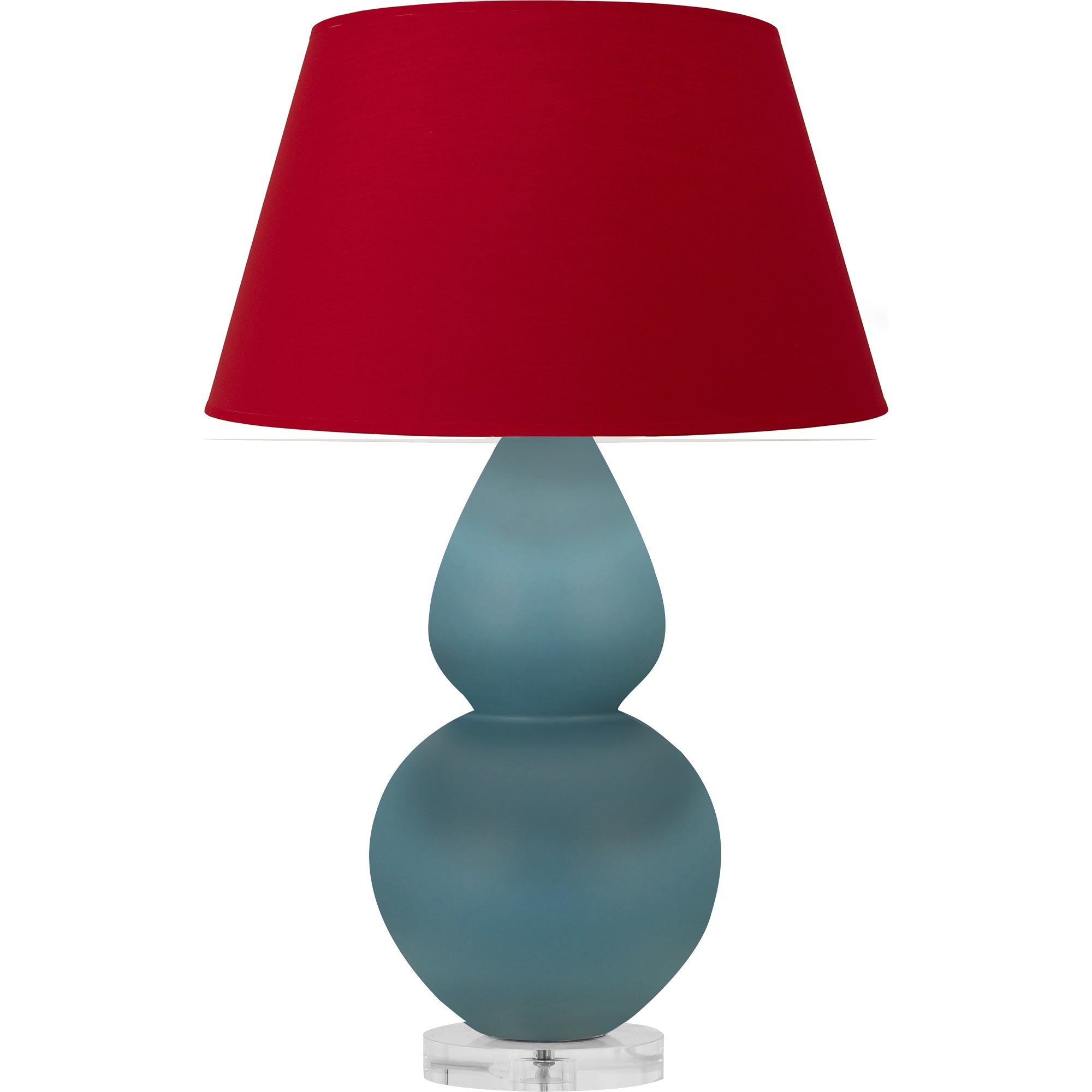 MOB62R | Matte Steel Blue Double Gourd Table Lamp