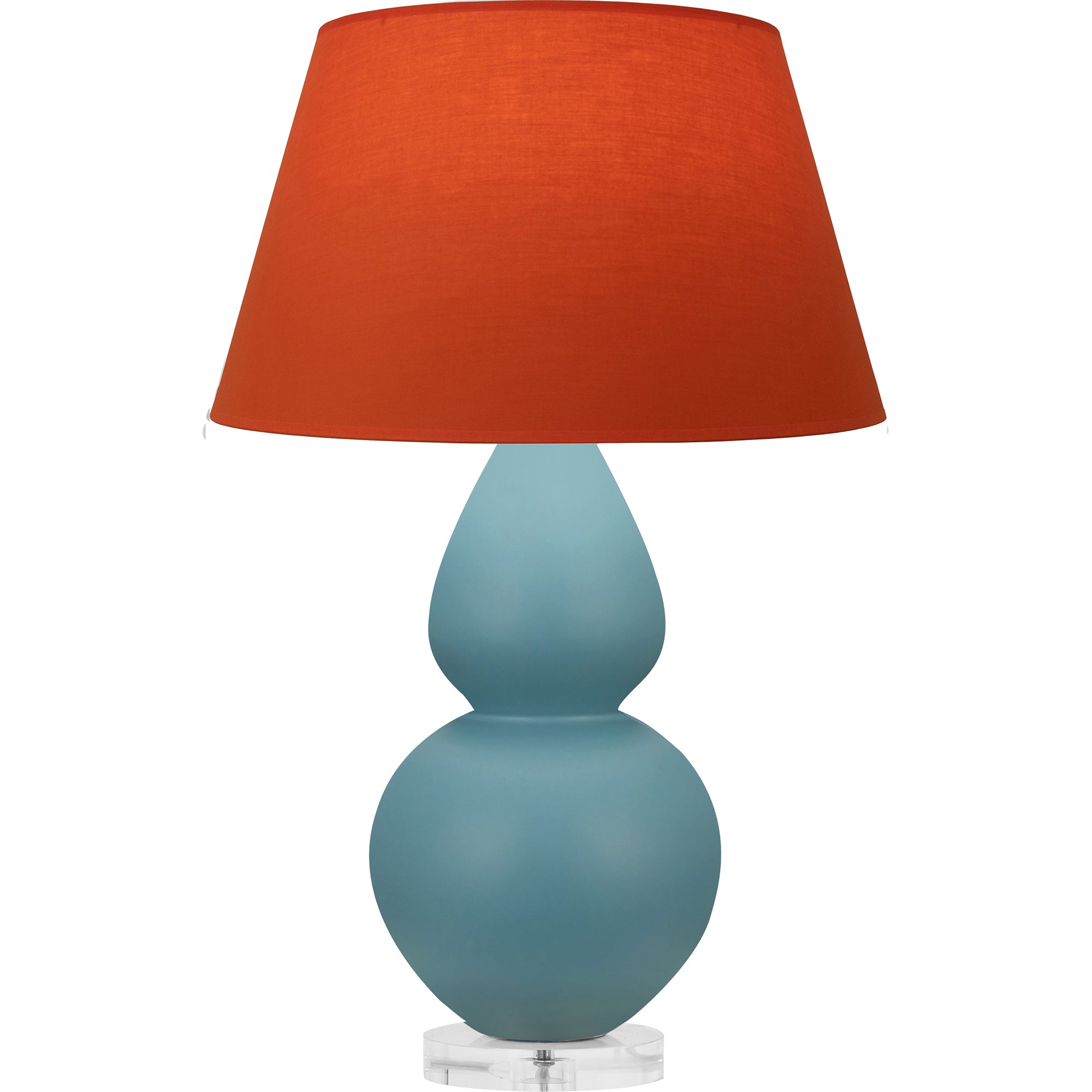 MOB62T | Matte Steel Blue Double Gourd Table Lamp