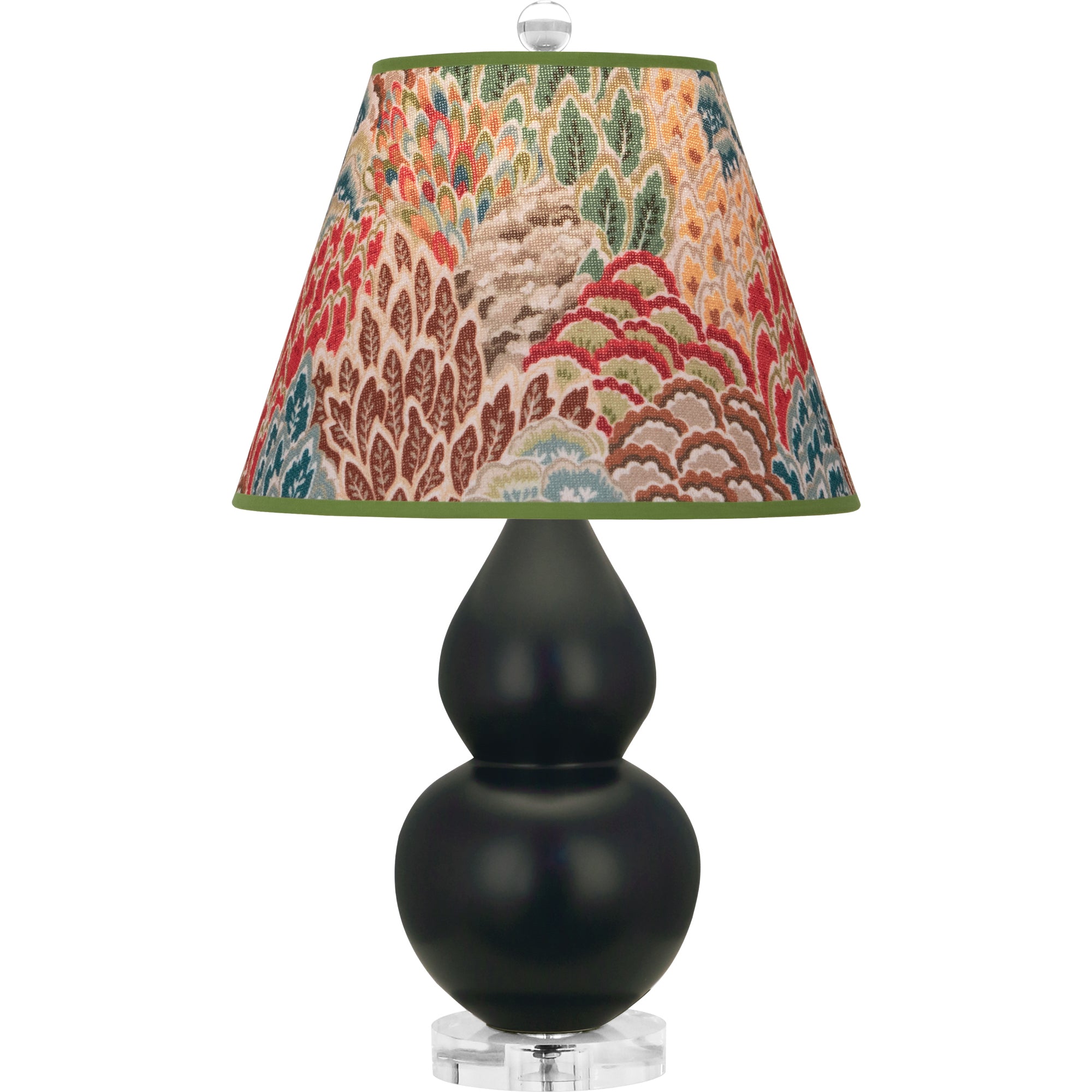 MOS13F | Matte Obsidian Small Double Gourd Accent Lamp