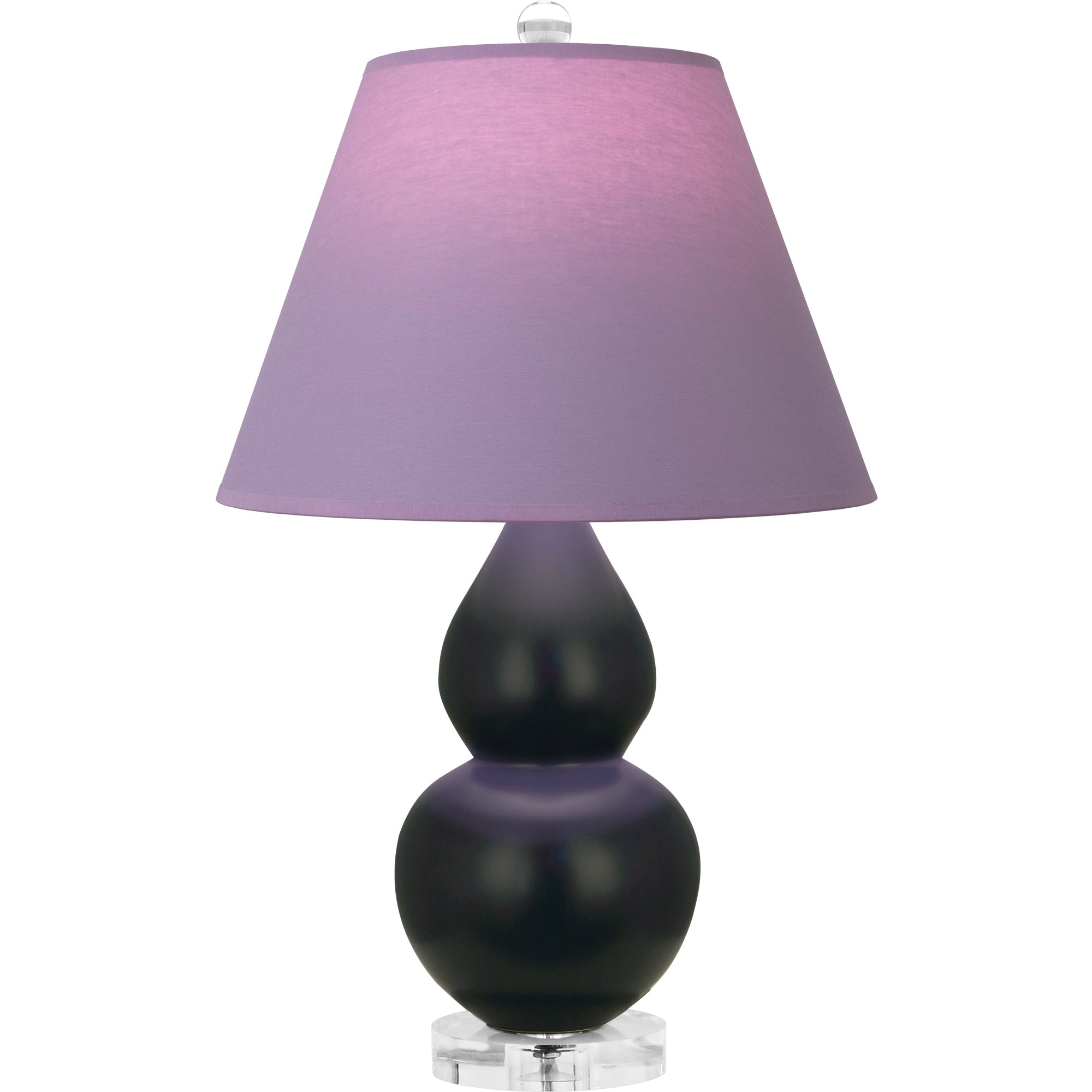 MOS13L | Matte Obsidian Small Double Gourd Accent Lamp