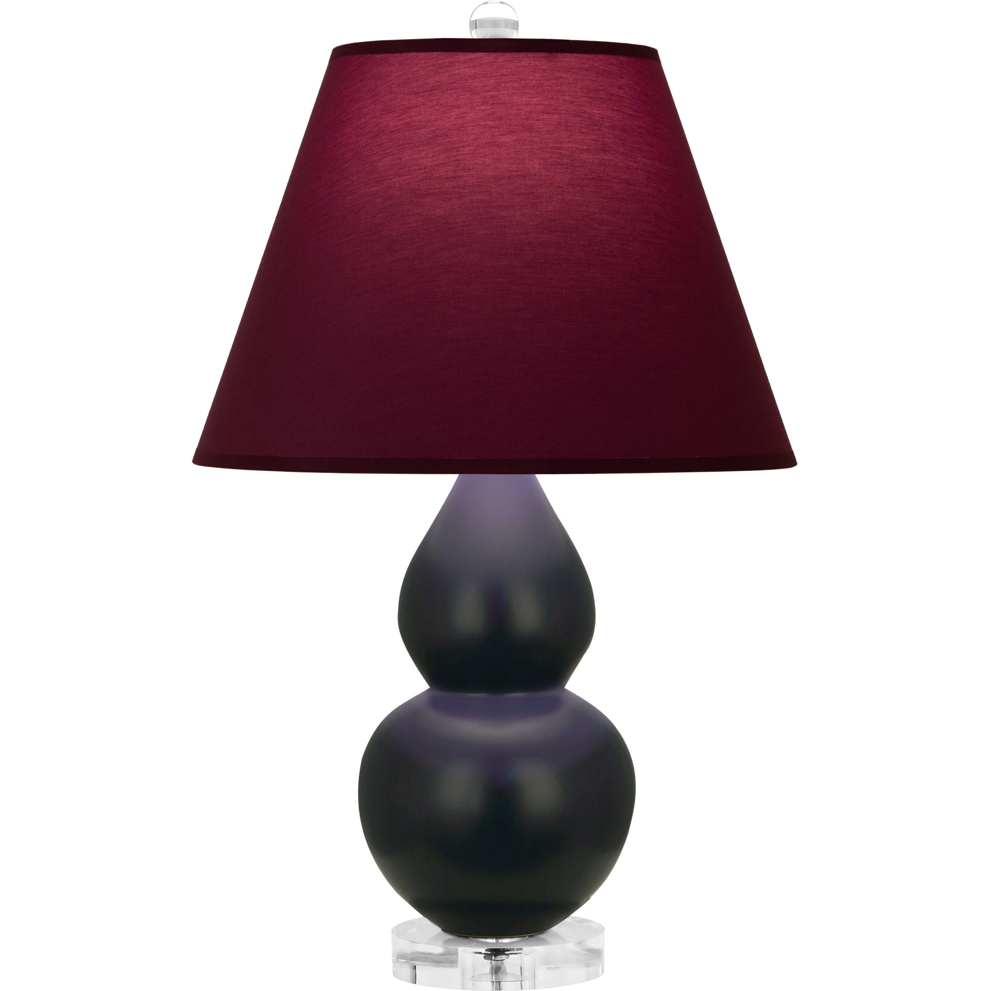 MOS13P | Matte Obsidian Small Double Gourd Accent Lamp