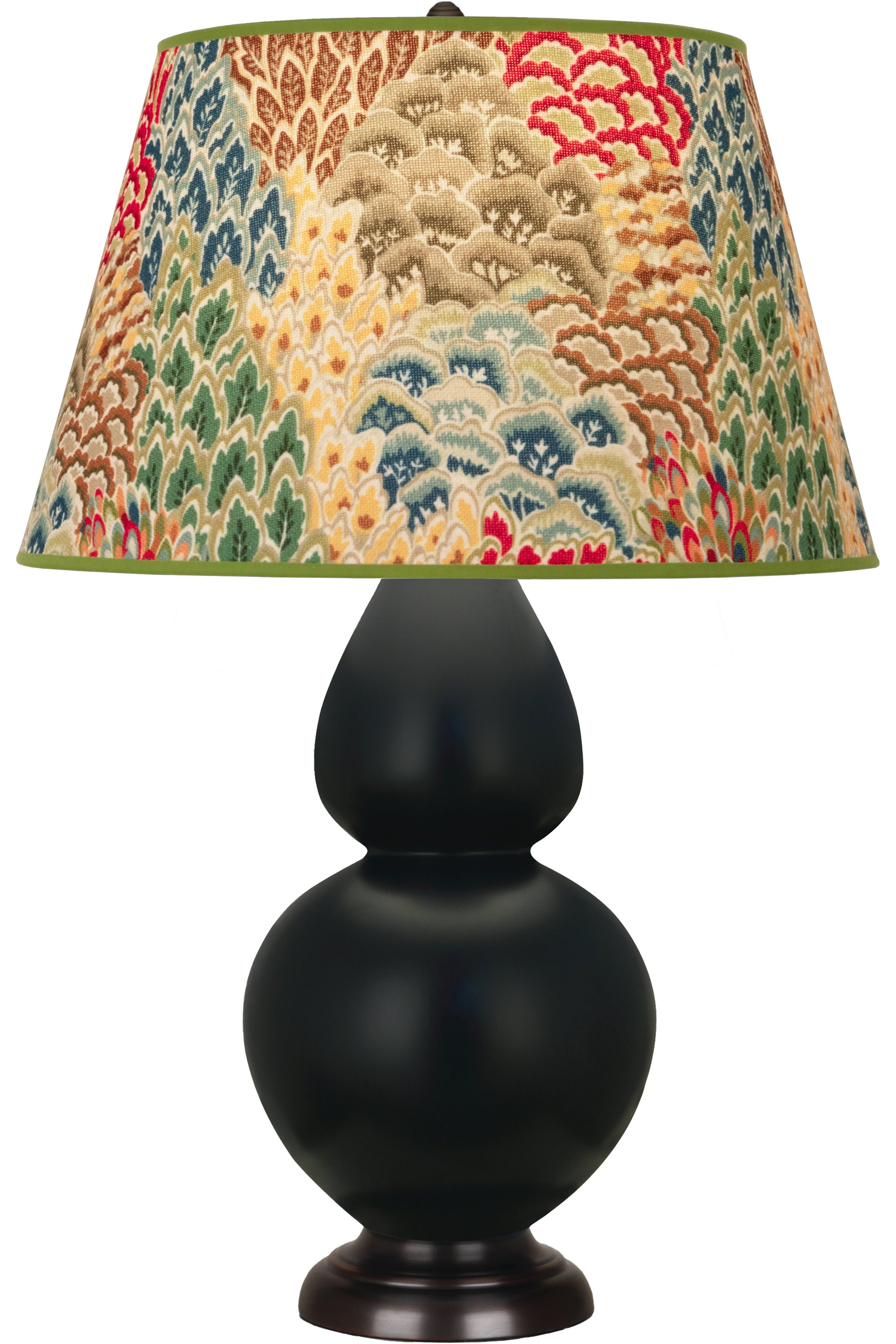 MOS21F | Matte Obsidian Double Gourd Table Lamp