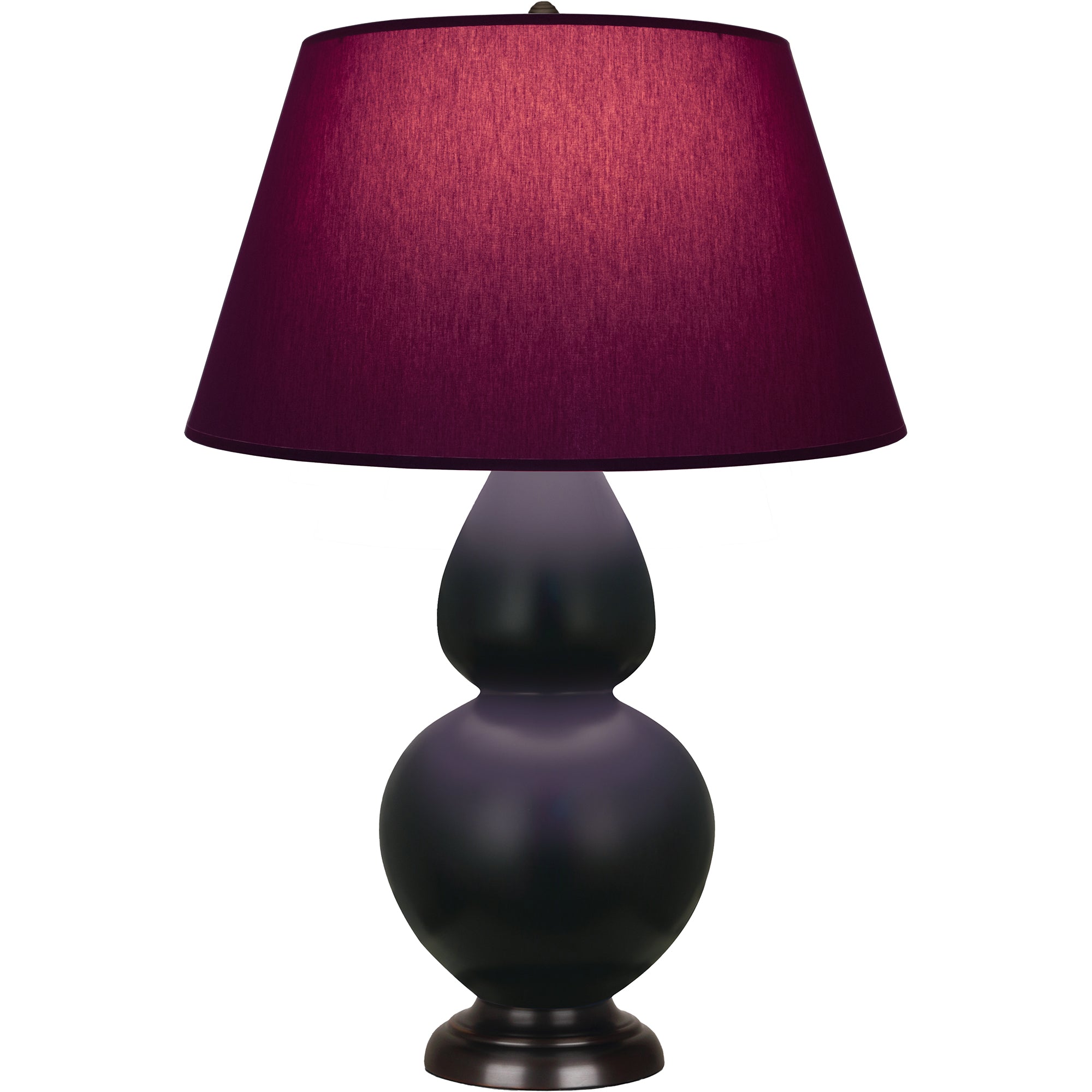 MOS21P | Matte Obsidian Double Gourd Table Lamp