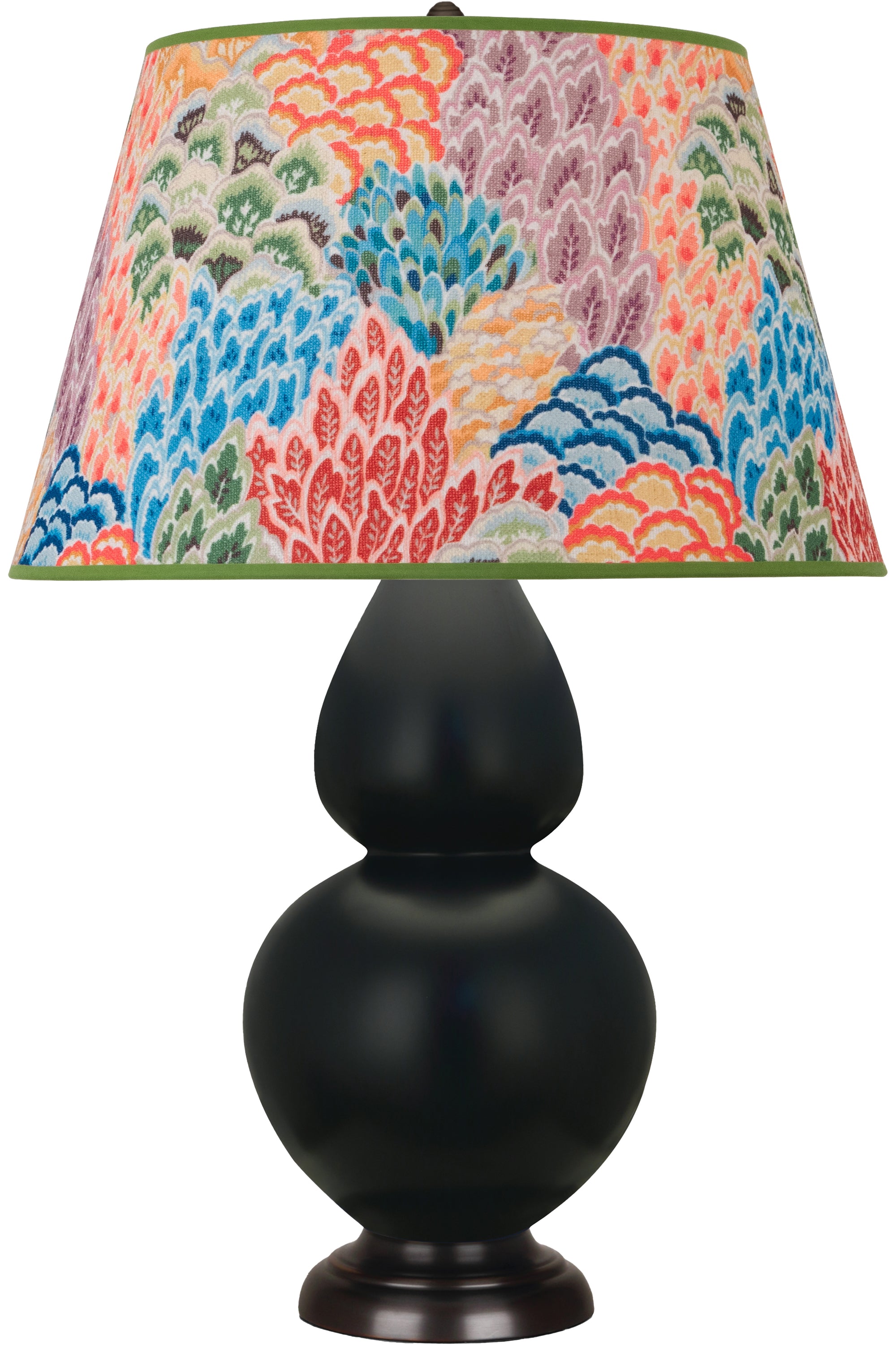 MOS21S | Matte Obsidian Double Gourd Table Lamp
