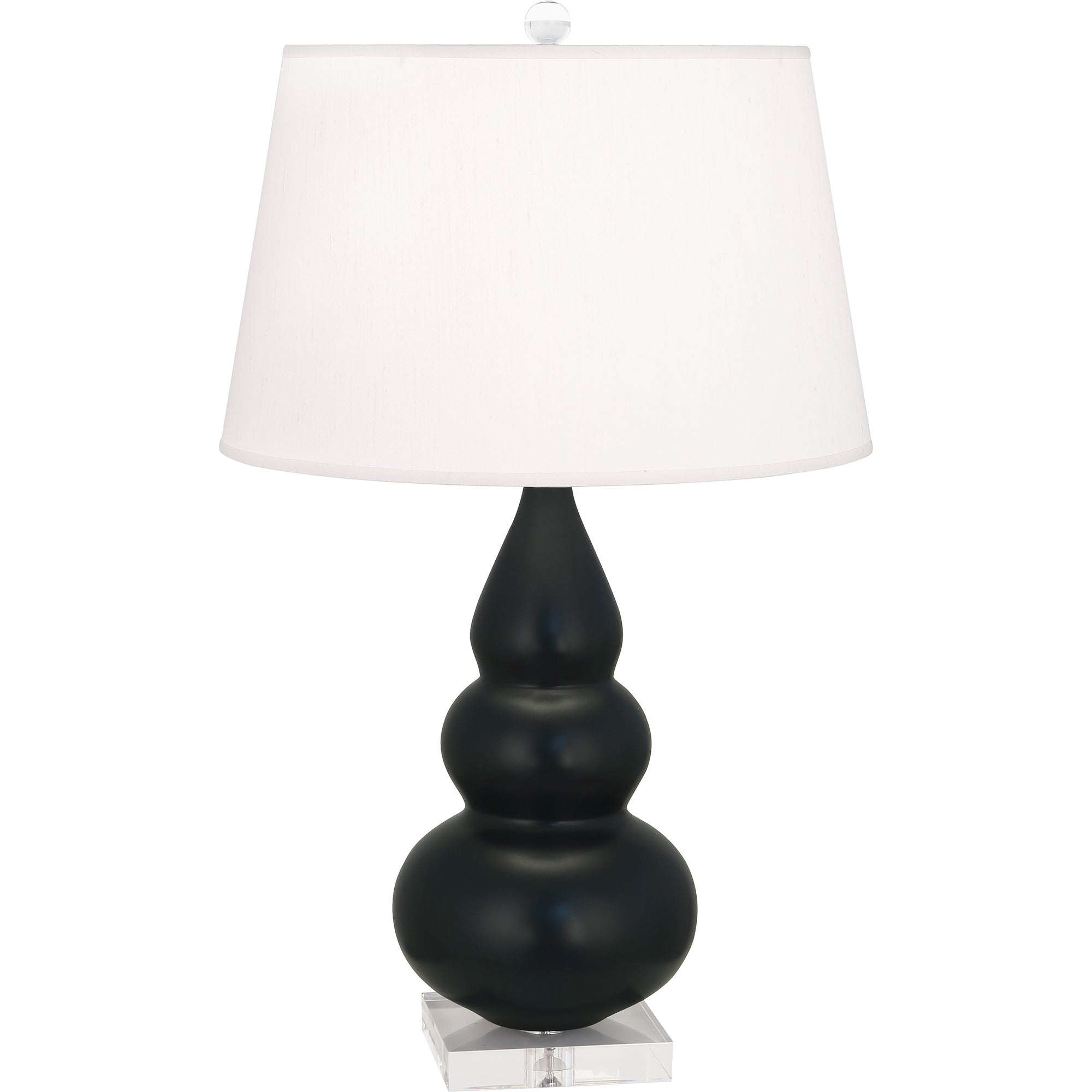 MOS33 | Matte Obsidian Small Triple Gourd Accent Lamp