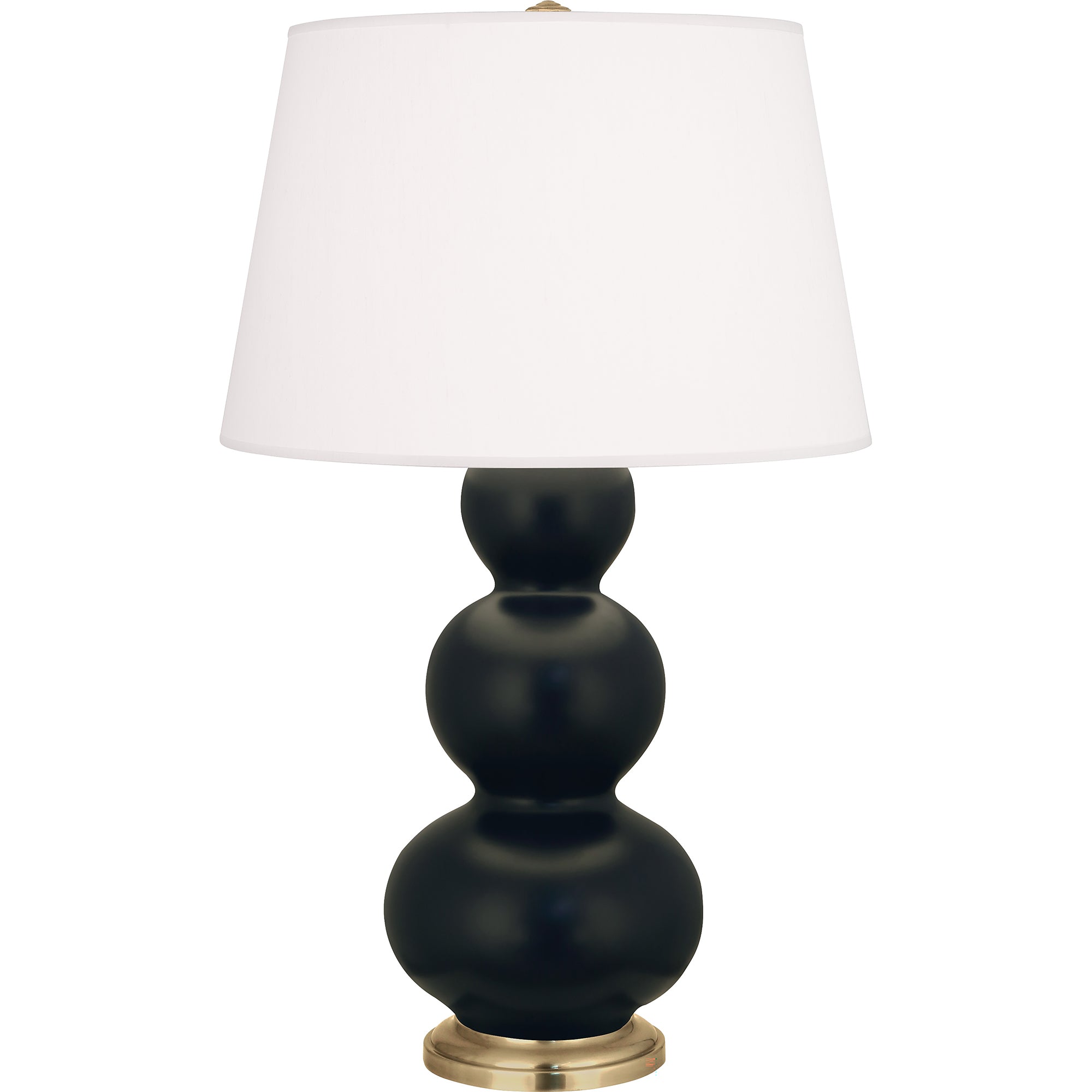 MOS40 | Matte Obsidian Triple Gourd Table Lamp