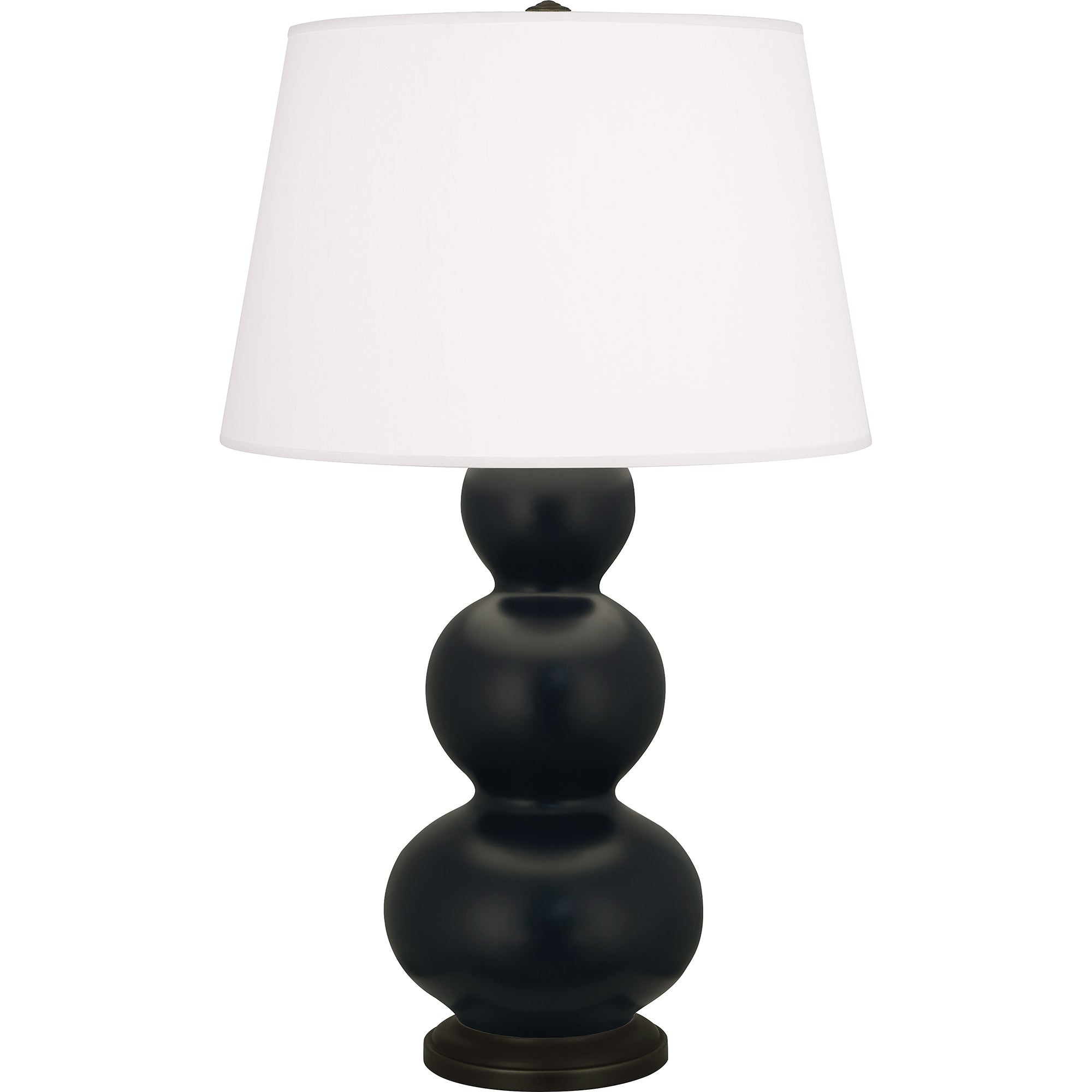 MOS41 | Matte Obsidian Triple Gourd Table Lamp