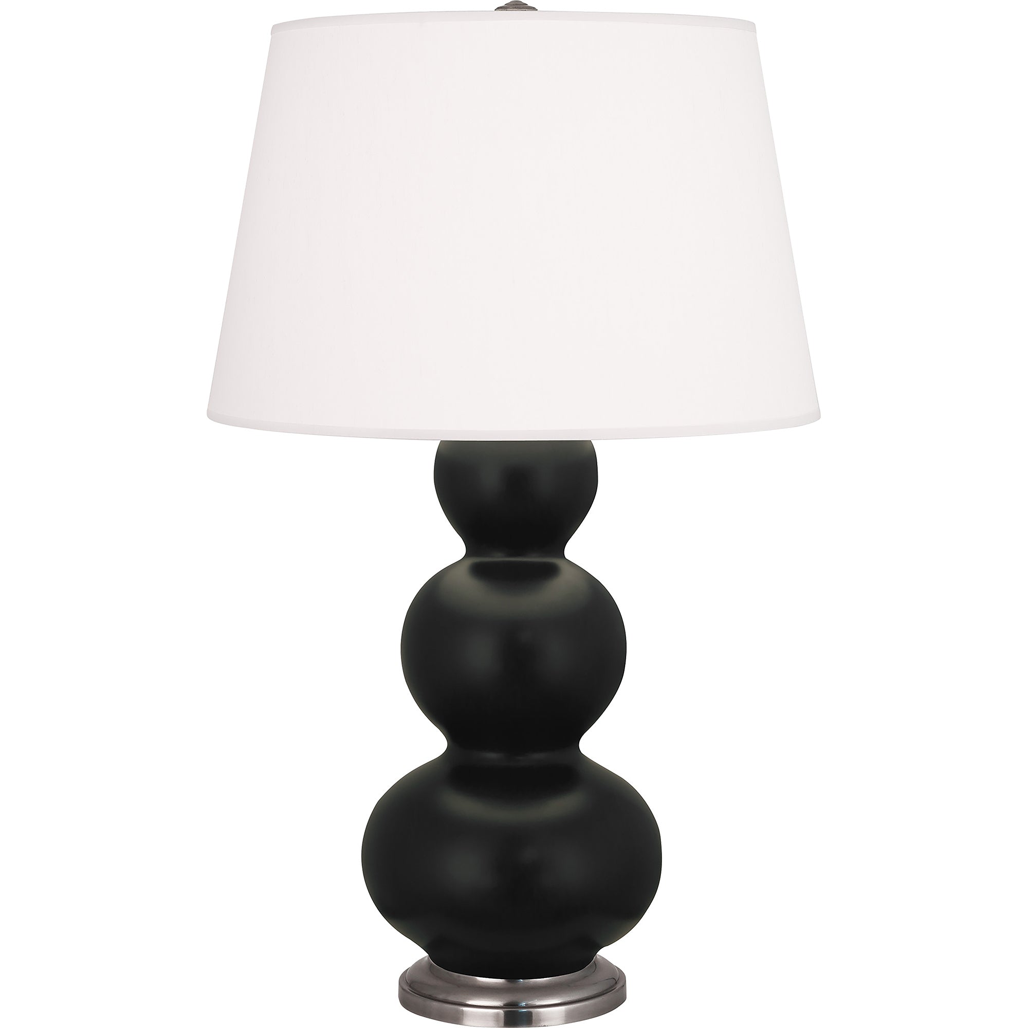 MOS42 | Matte Obsidian Triple Gourd Table Lamp