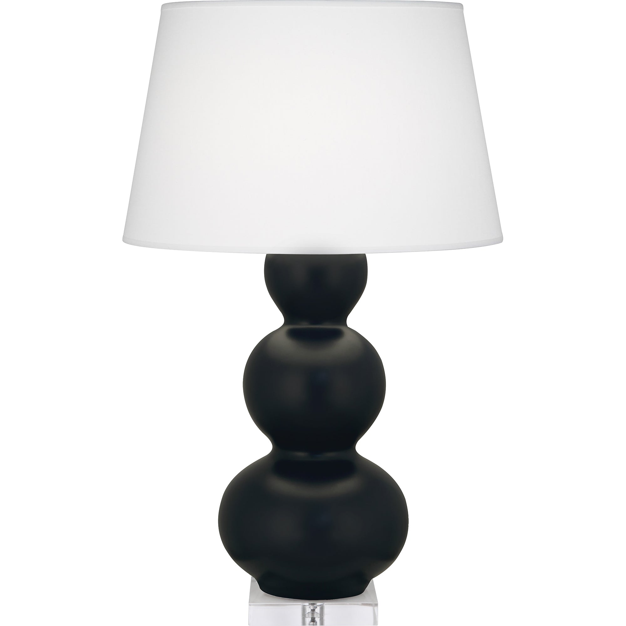 MOS43 | Matte Obsidian Triple Gourd Table Lamp