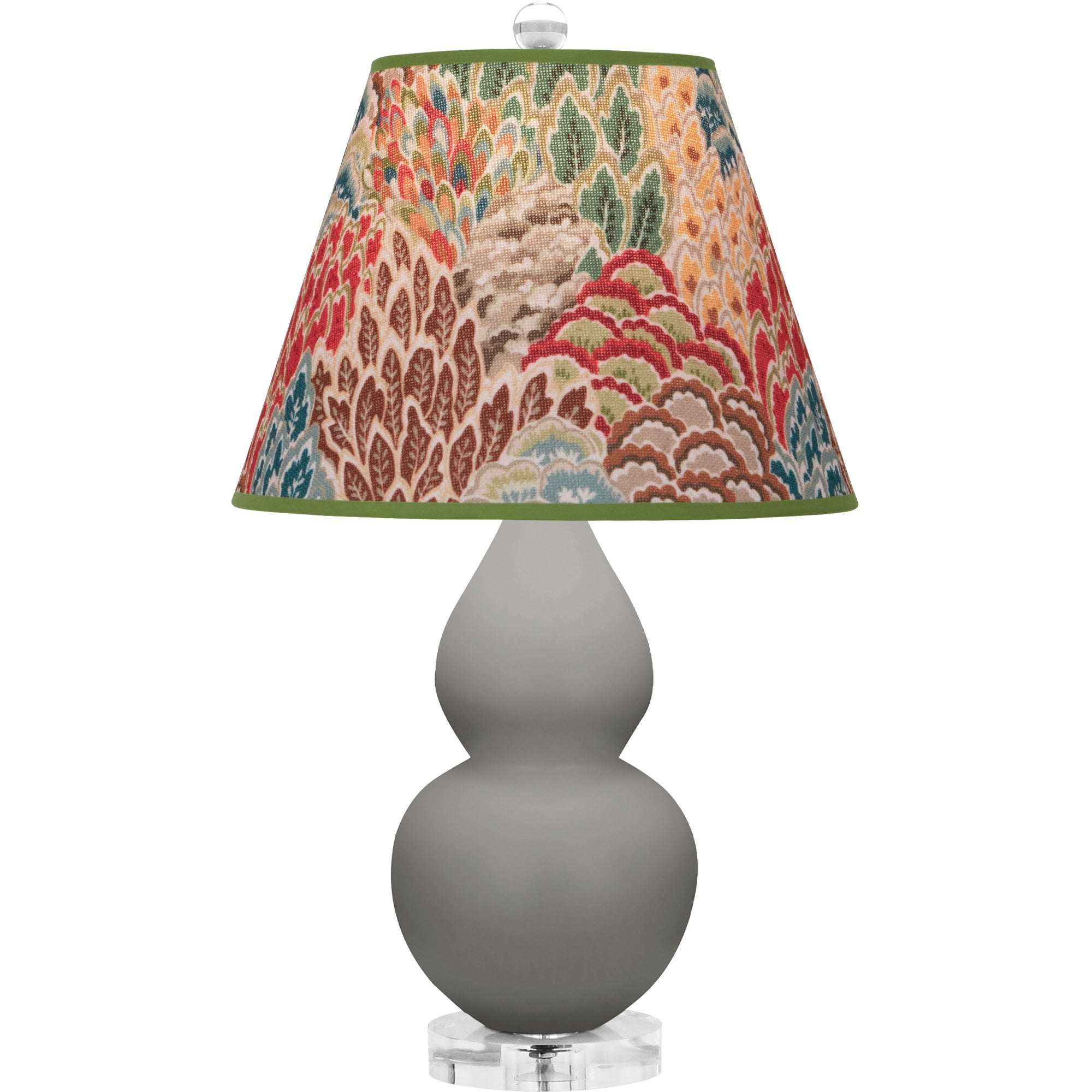MST53F | Matte Smokey Taupe Small Double Gourd Accent Lamp