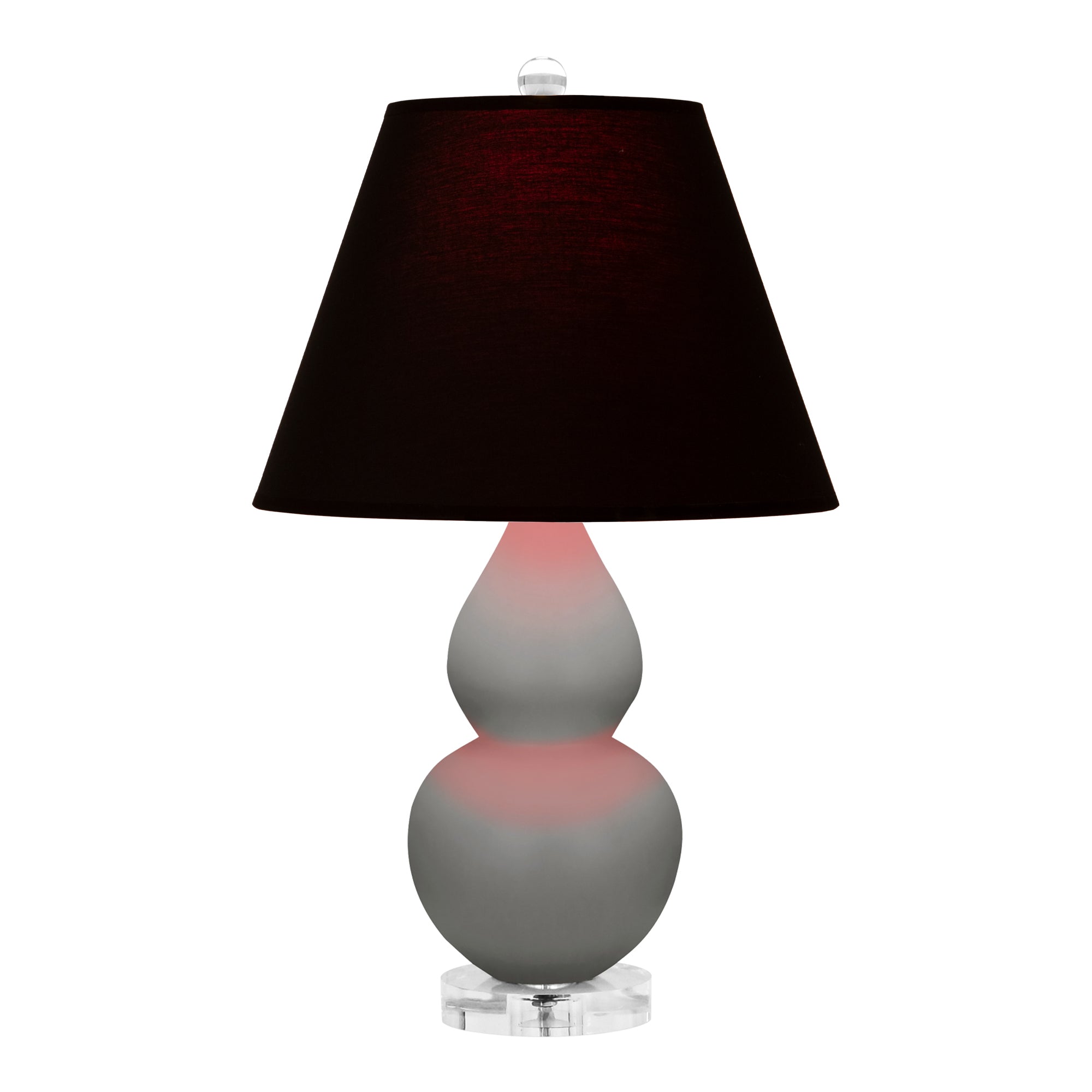 MST53K | Matte Smokey Taupe Small Double Gourd Accent Lamp