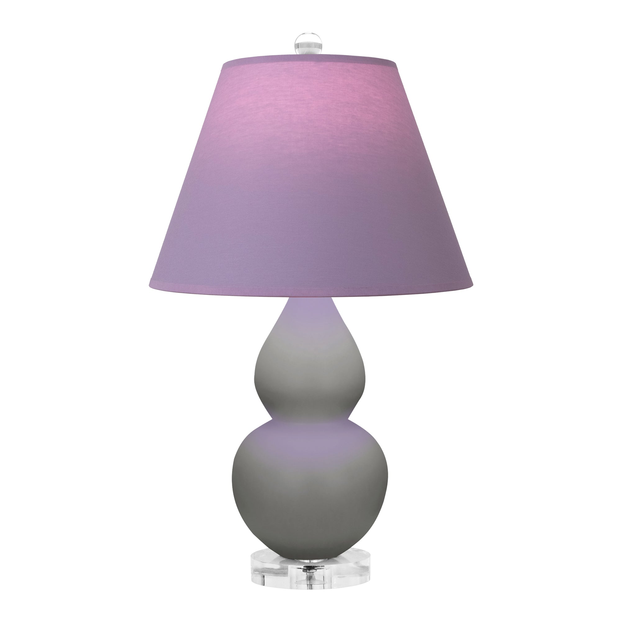 MST53L | Matte Smokey Taupe Small Double Gourd Accent Lamp