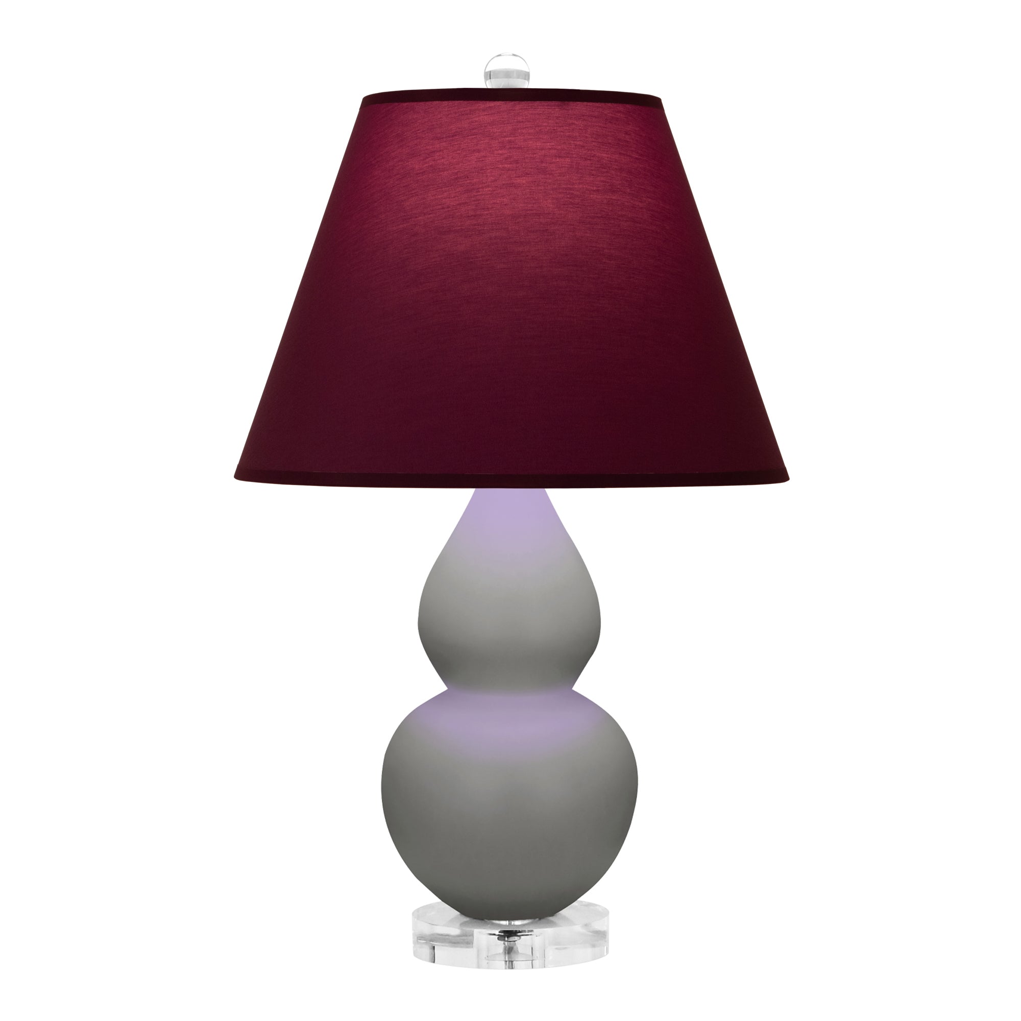 MST53P | Matte Smokey Taupe Small Double Gourd Accent Lamp