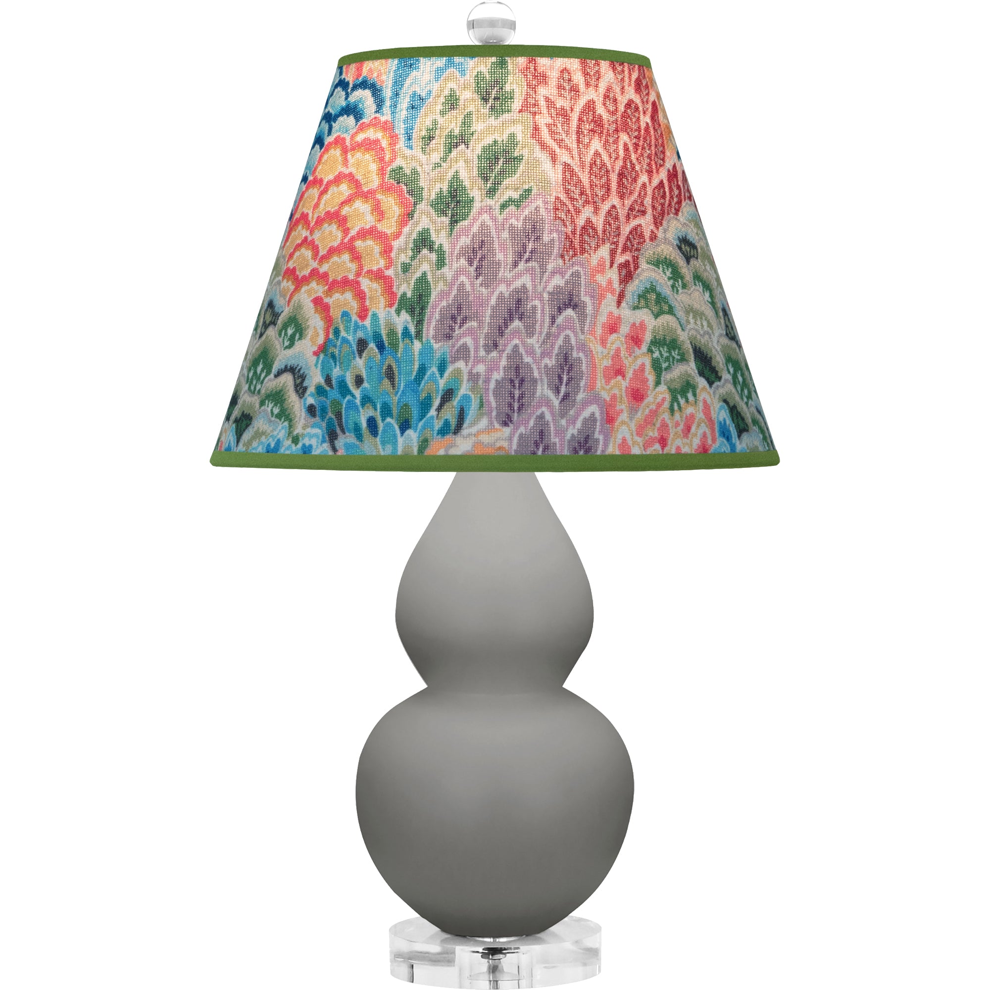 MST53S | Matte Smokey Taupe Small Double Gourd Accent Lamp