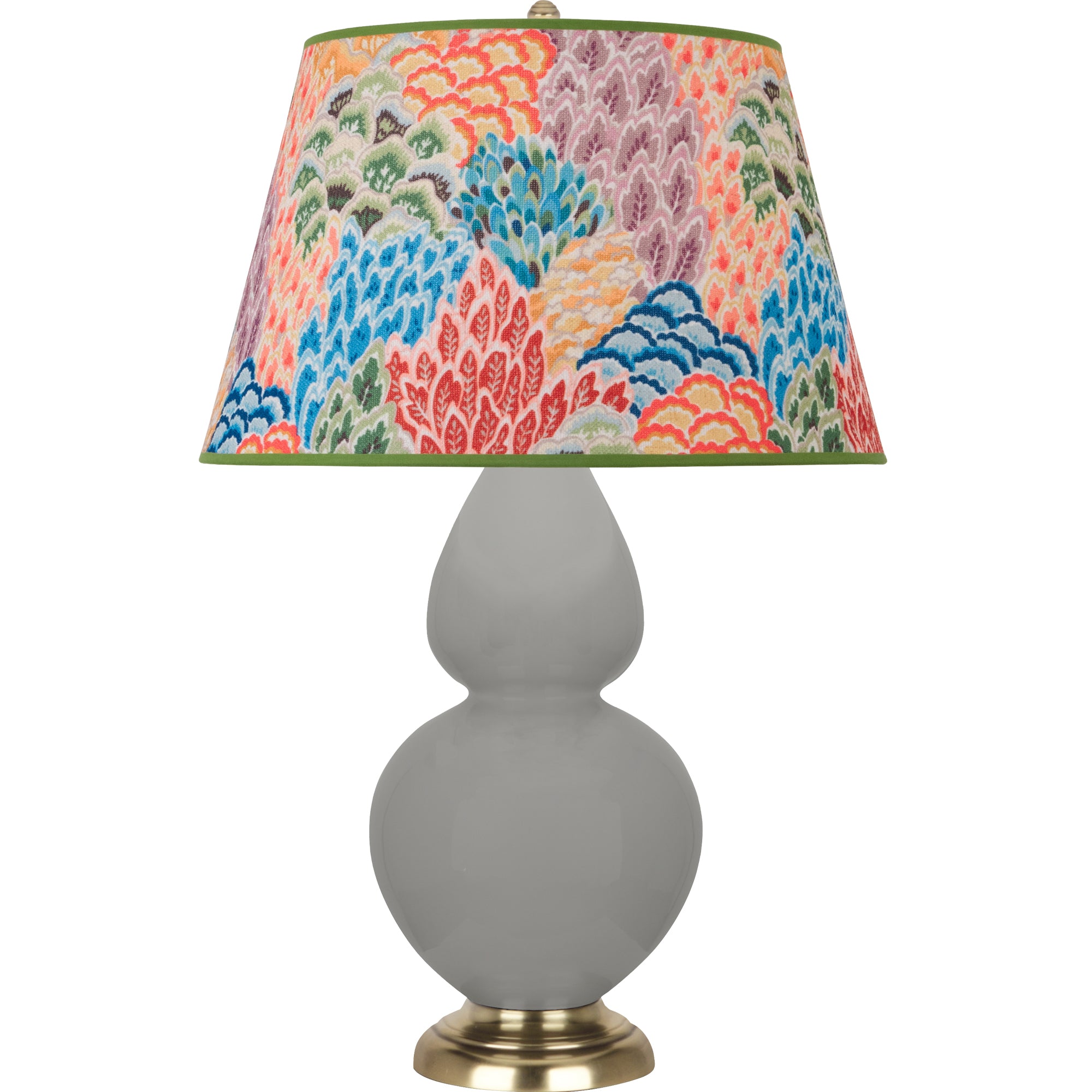 MST55S | Matte Smokey Taupe Double Gourd Table Lamp