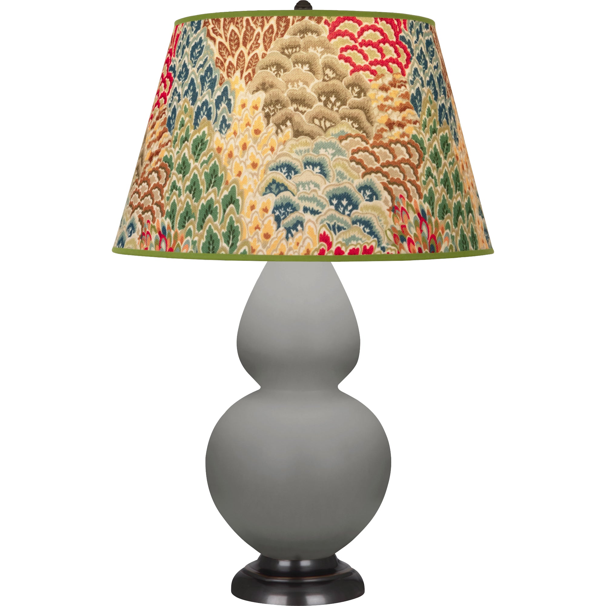 MST57F | Matte Smokey Taupe Double Gourd Table Lamp