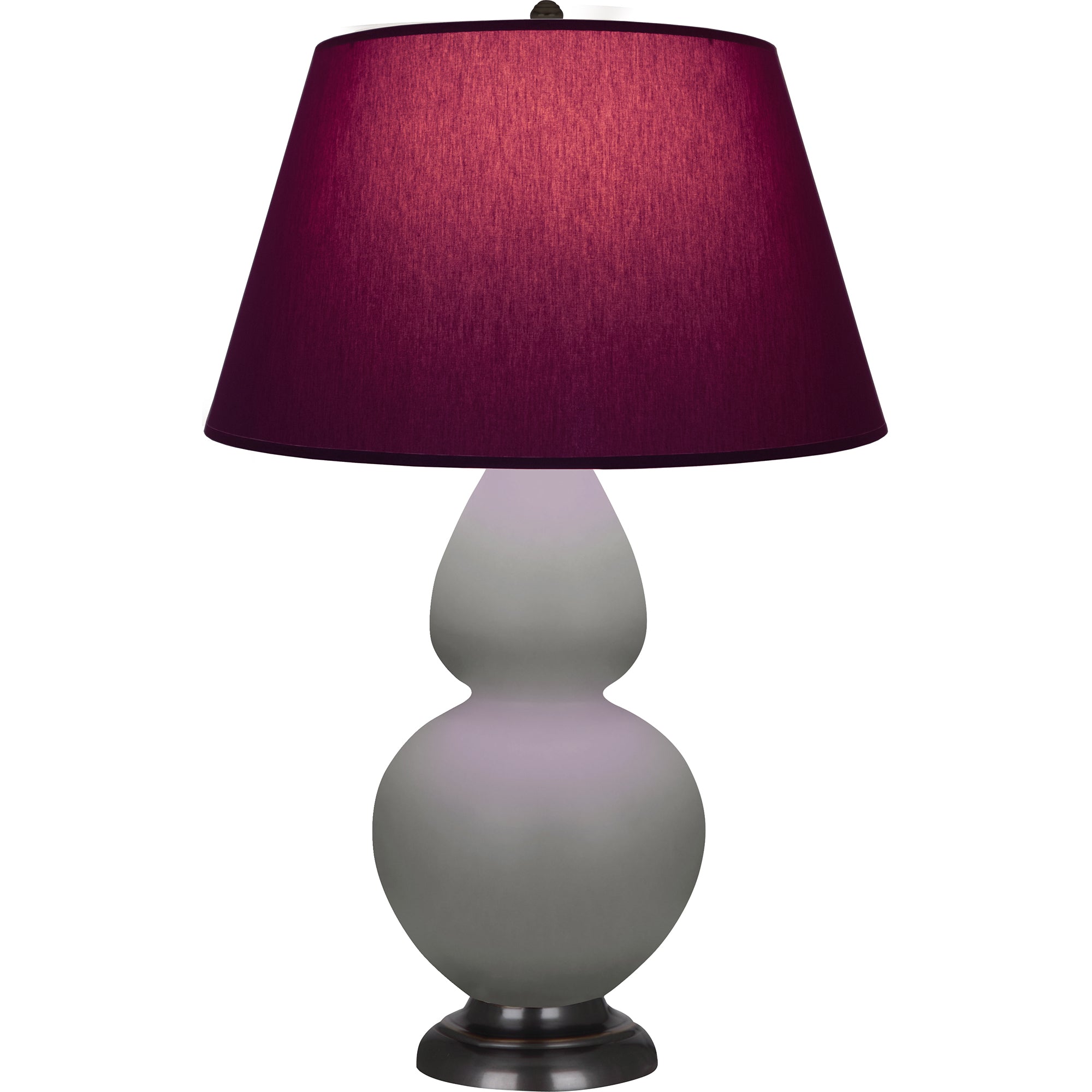 MST57P | Matte Smokey Taupe Double Gourd Table Lamp