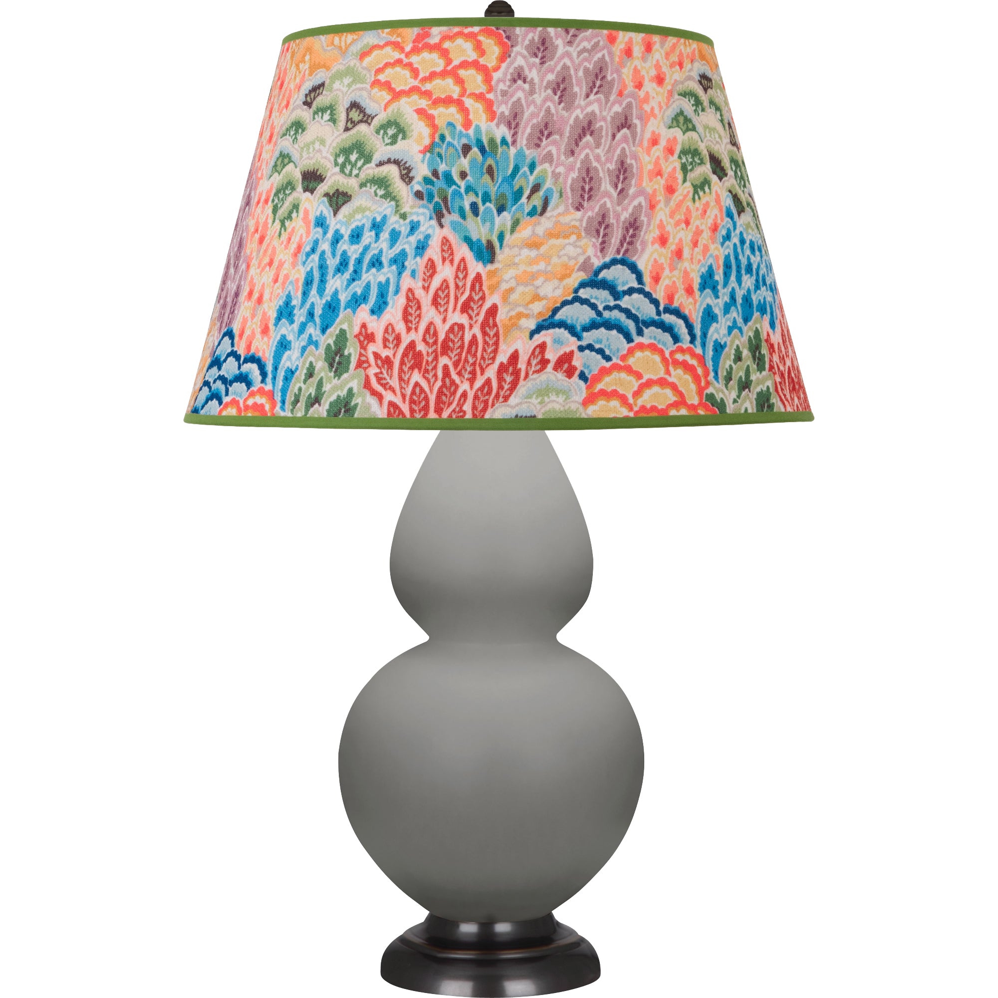 MST57S | Matte Smokey Taupe Double Gourd Table Lamp