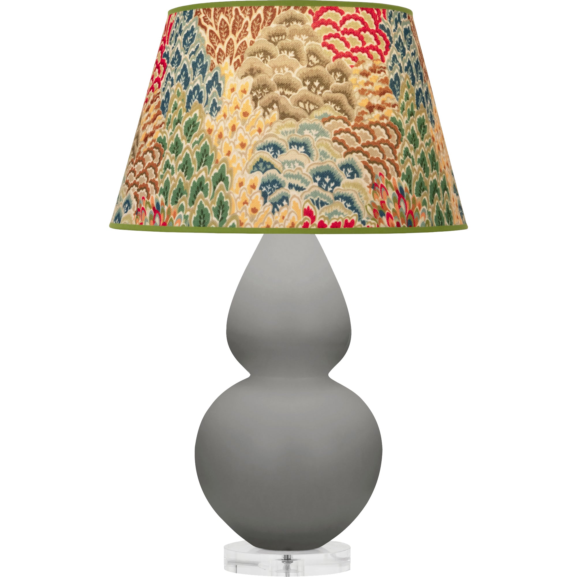 MST62F | Matte Smokey Taupe Double Gourd Table Lamp