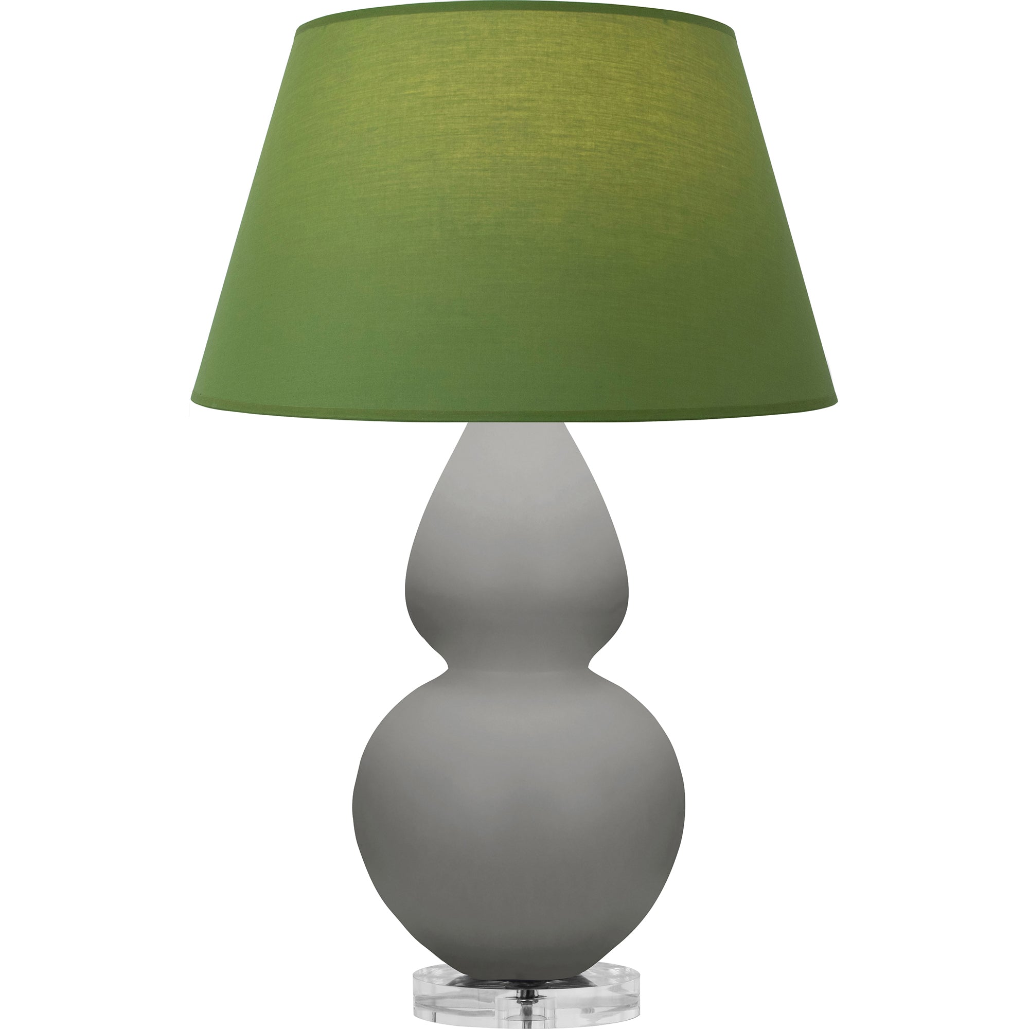 MST62G | Matte Smokey Taupe Double Gourd Table Lamp