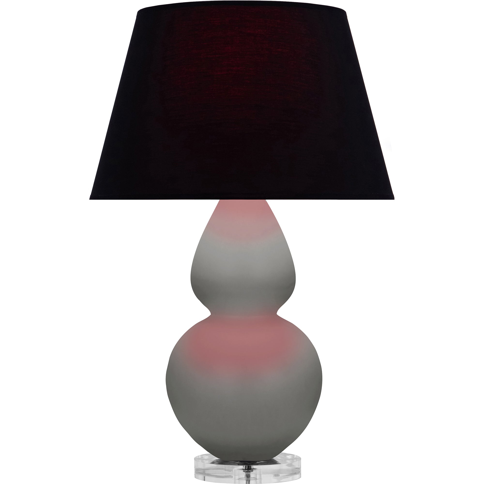 MST62K | Matte Smokey Taupe Double Gourd Table Lamp