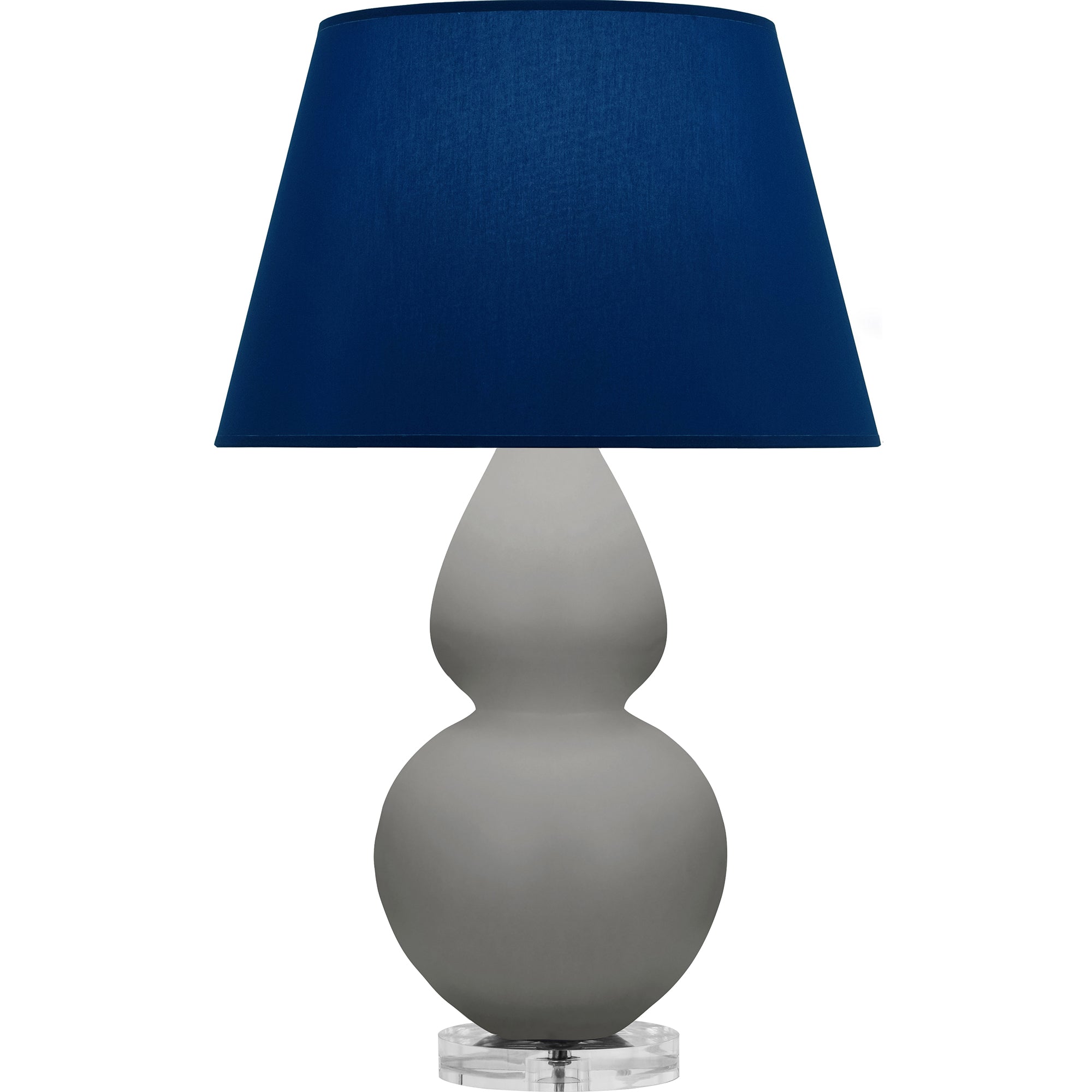 MST62N | Matte Smokey Taupe Double Gourd Table Lamp