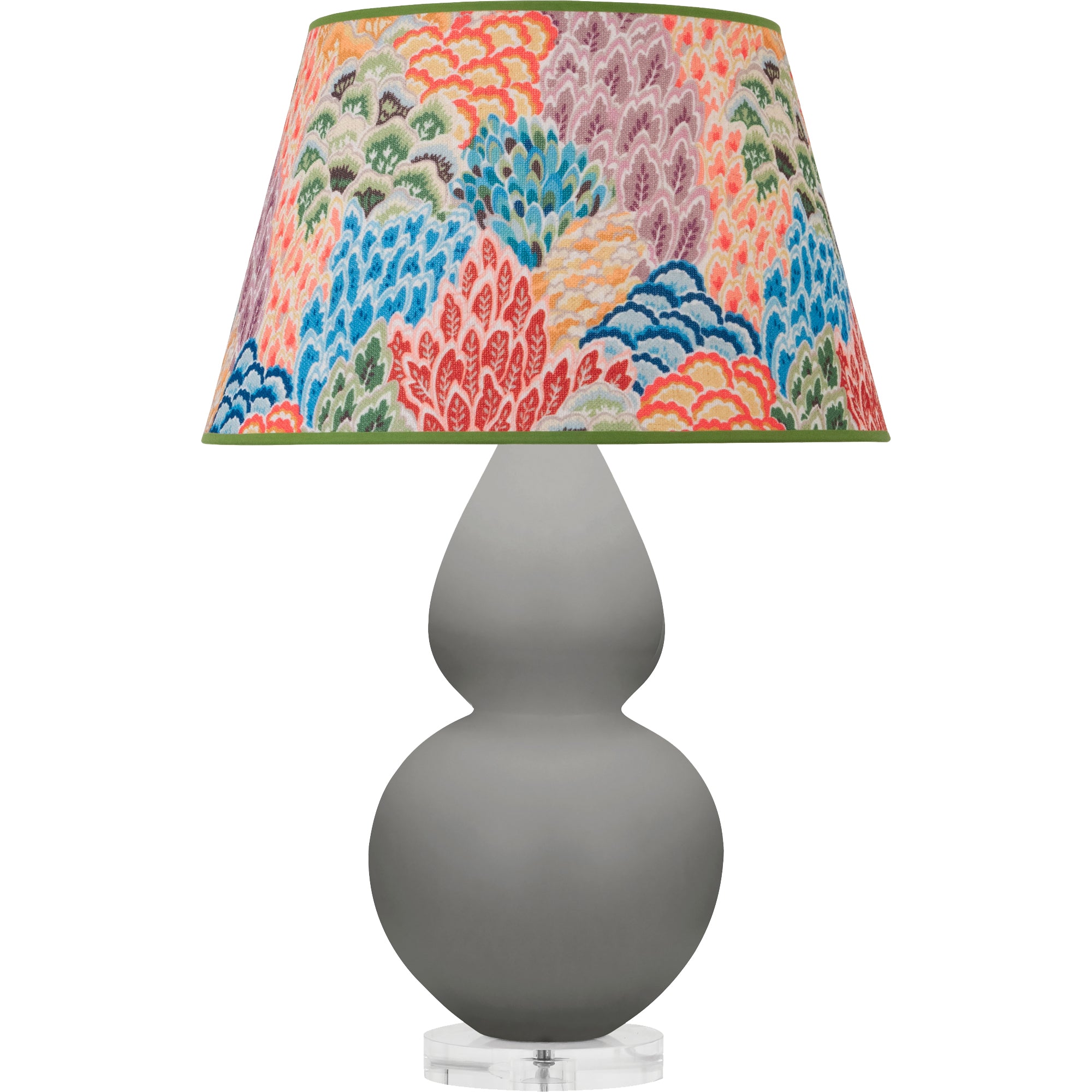 MST62S | Matte Smokey Taupe Double Gourd Table Lamp