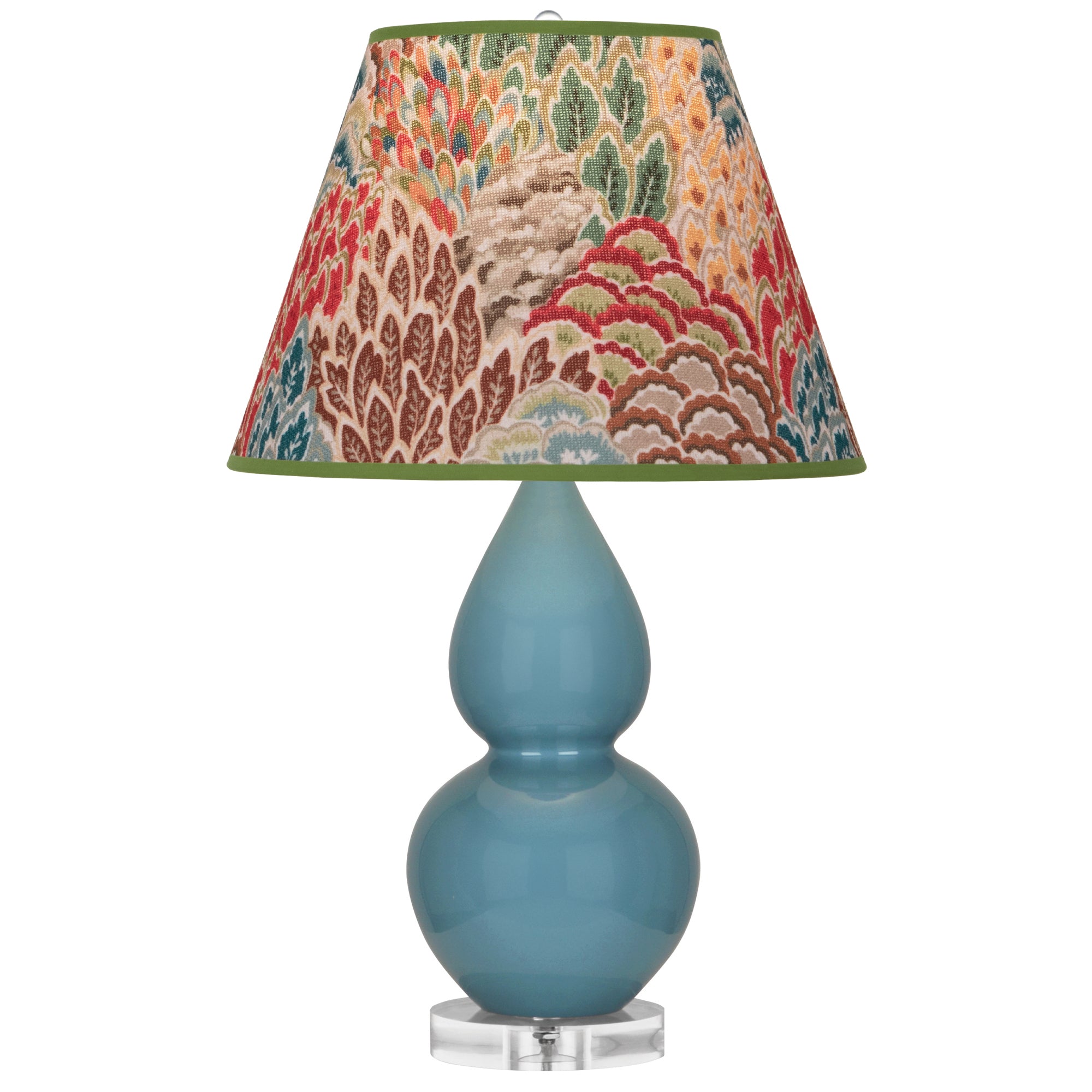 OB13F | Steel Blue Small Double Gourd Accent Lamp