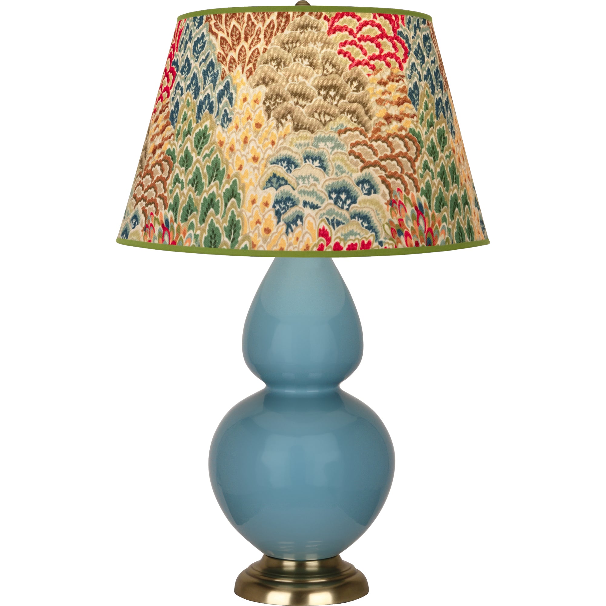 OB20F | Steel Blue Double Gourd Table Lamp