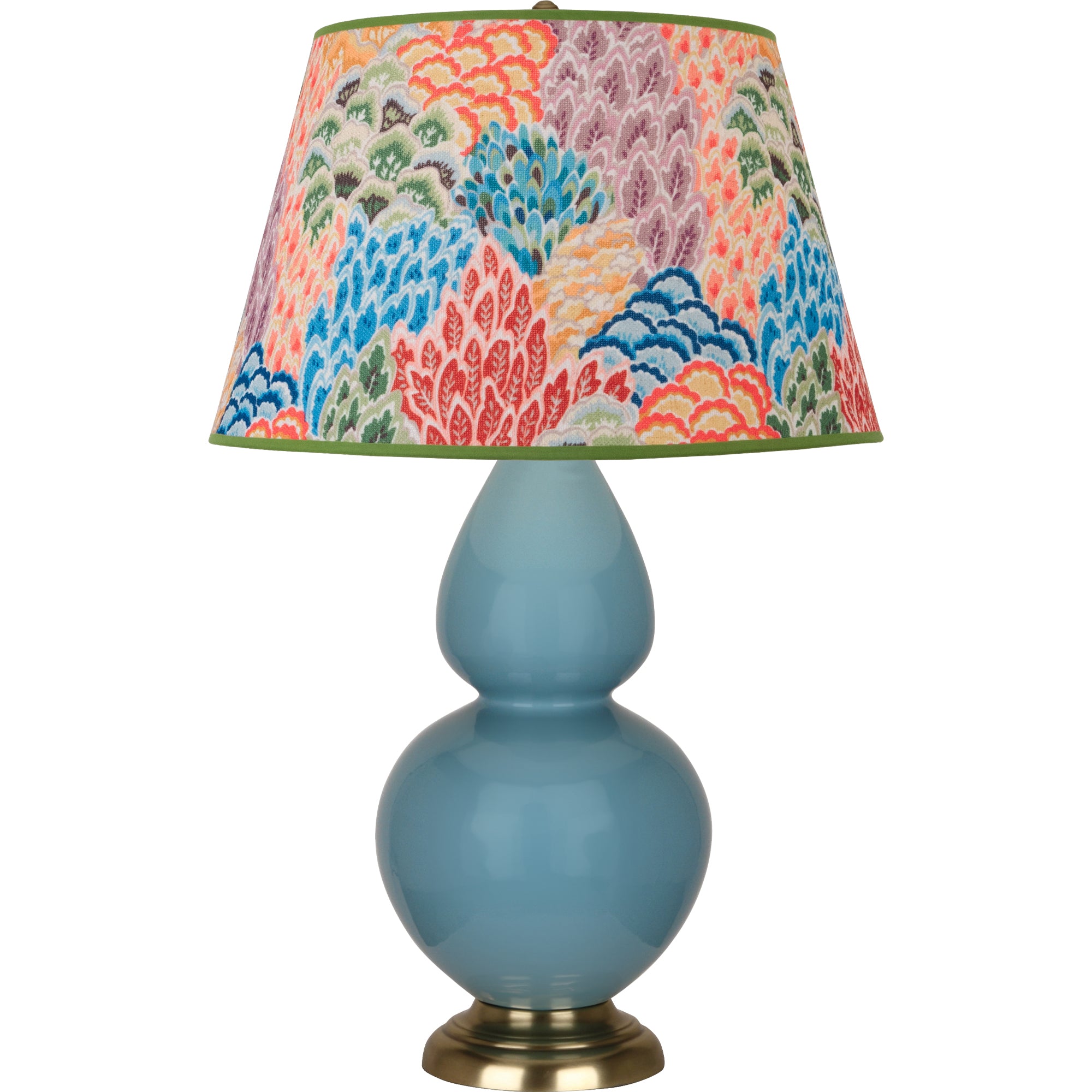 OB20S | Steel Blue Double Gourd Table Lamp