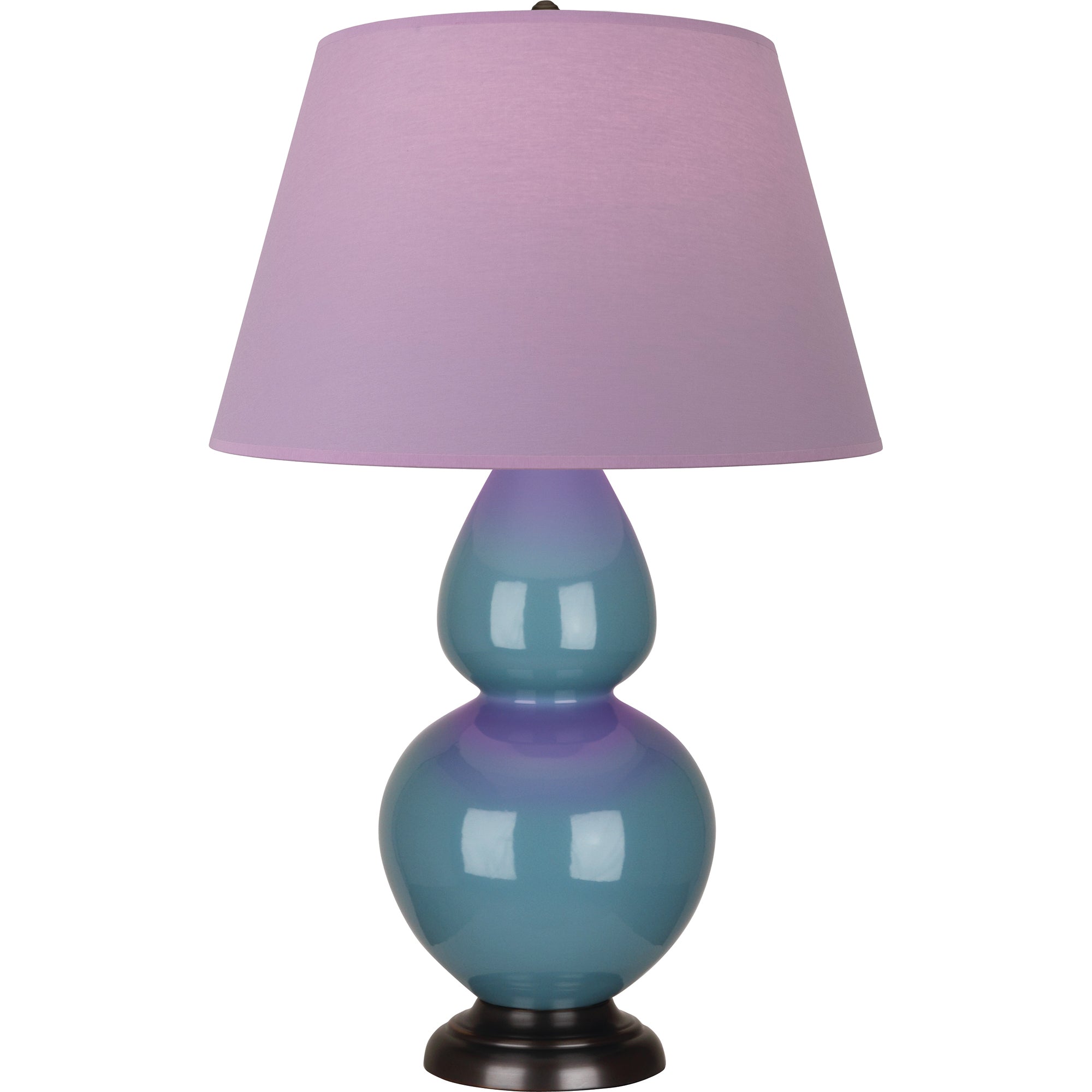 OB21L | Steel Blue Double Gourd Table Lamp