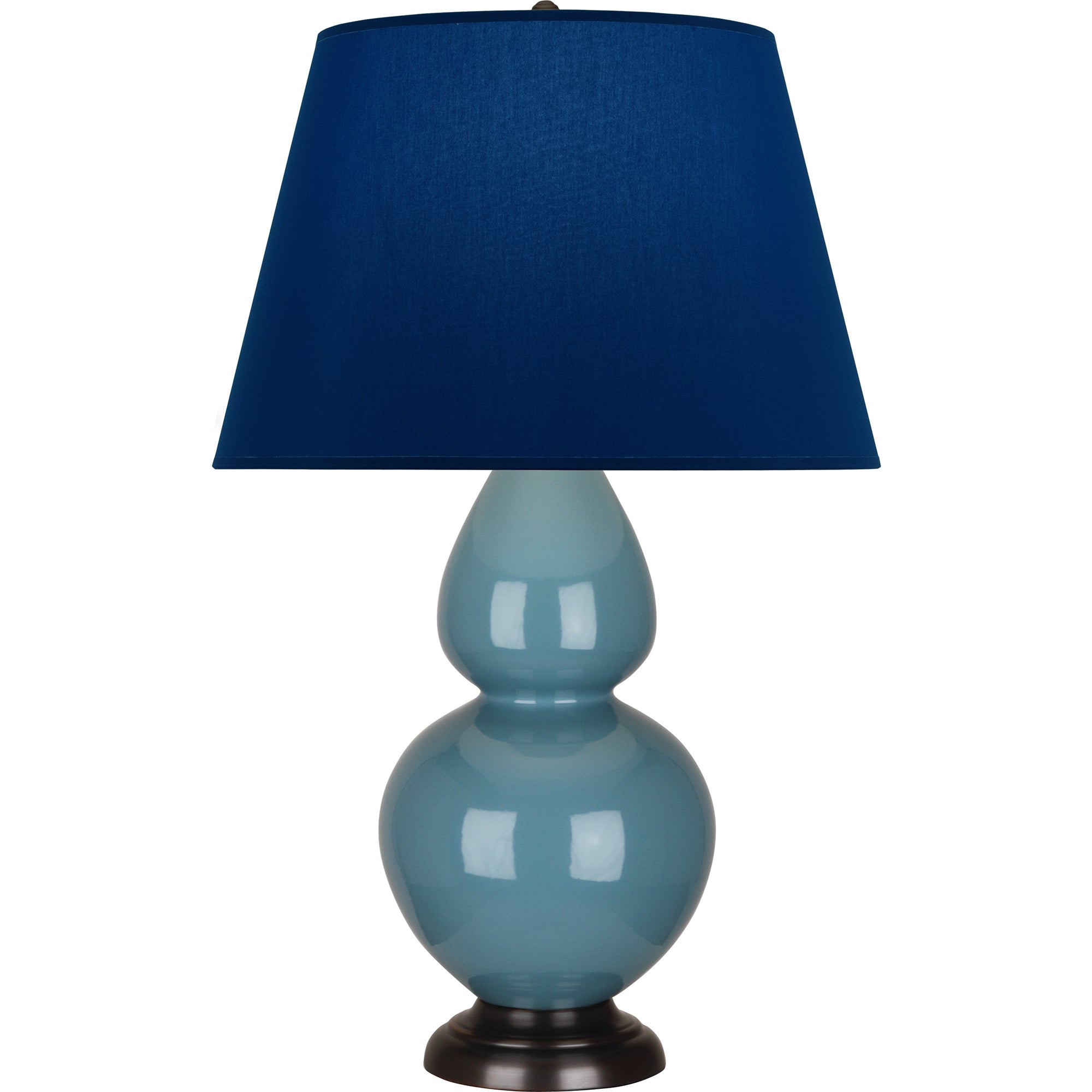 OB21N | Steel Blue Double Gourd Table Lamp