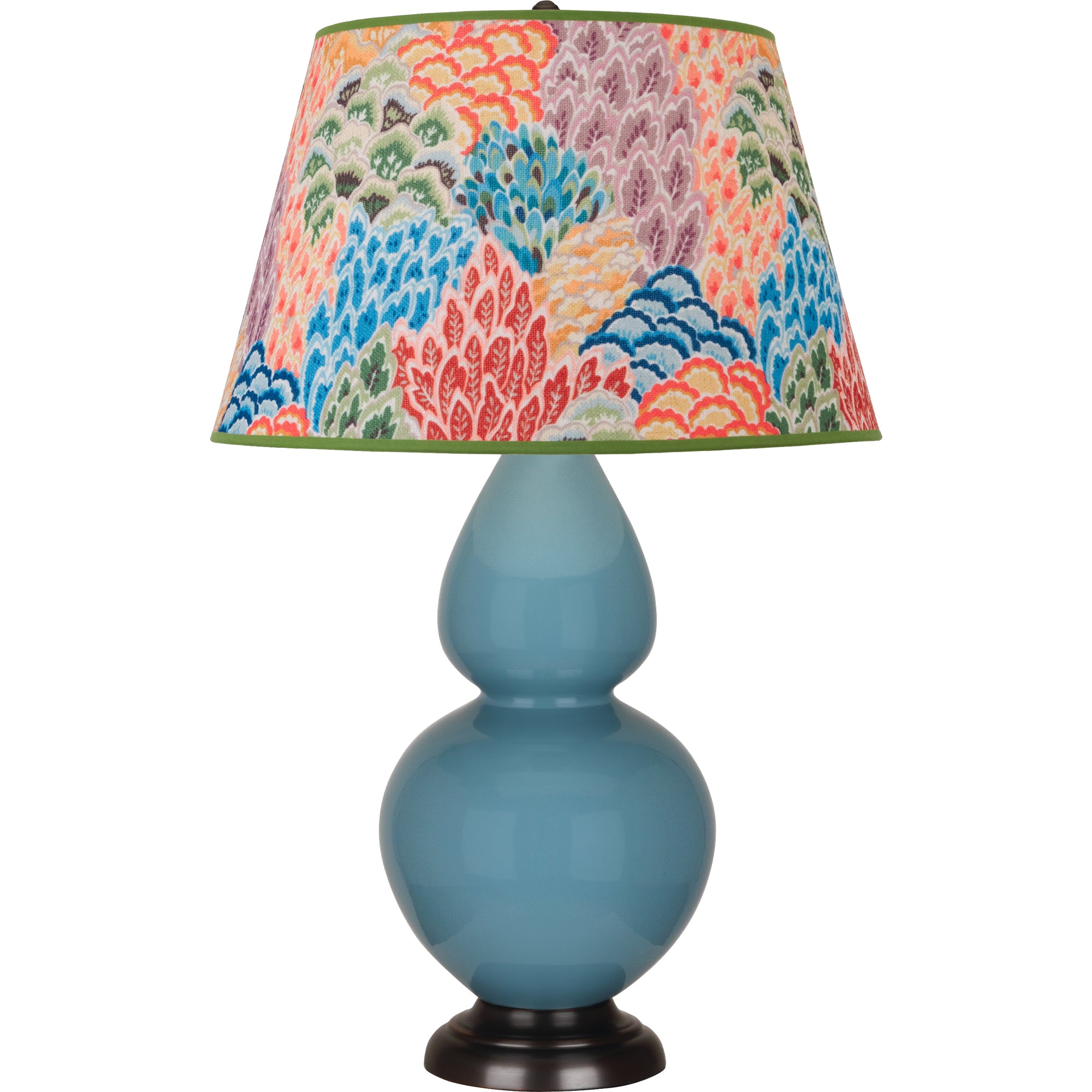 OB21S | Steel Blue Double Gourd Table Lamp