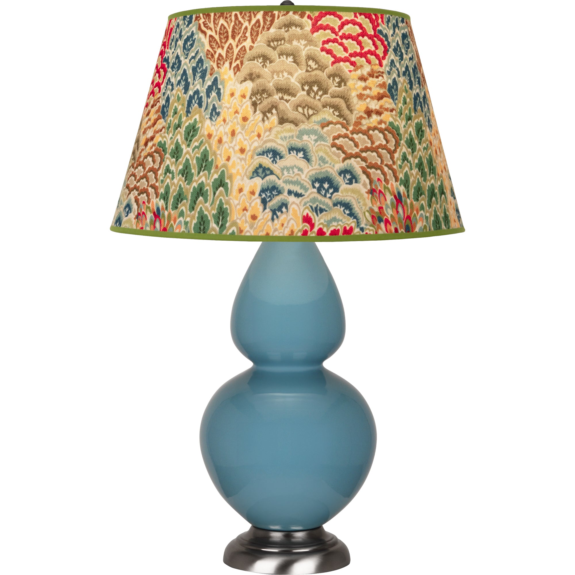 OB22F | Steel Blue Double Gourd Table Lamp