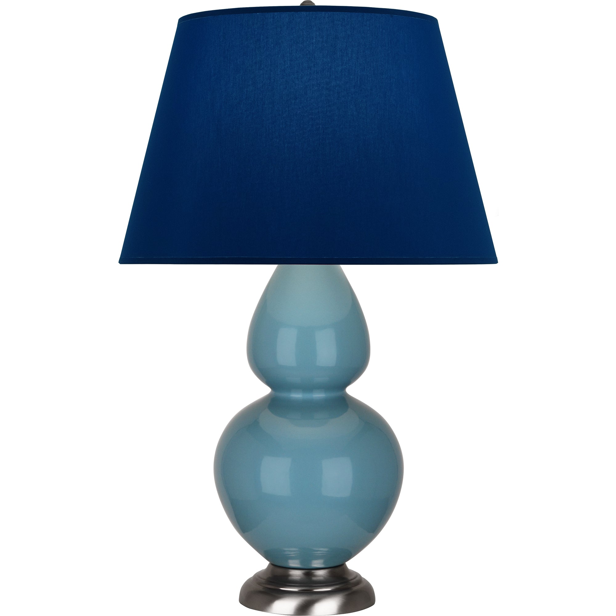 OB22N | Steel Blue Double Gourd Table Lamp