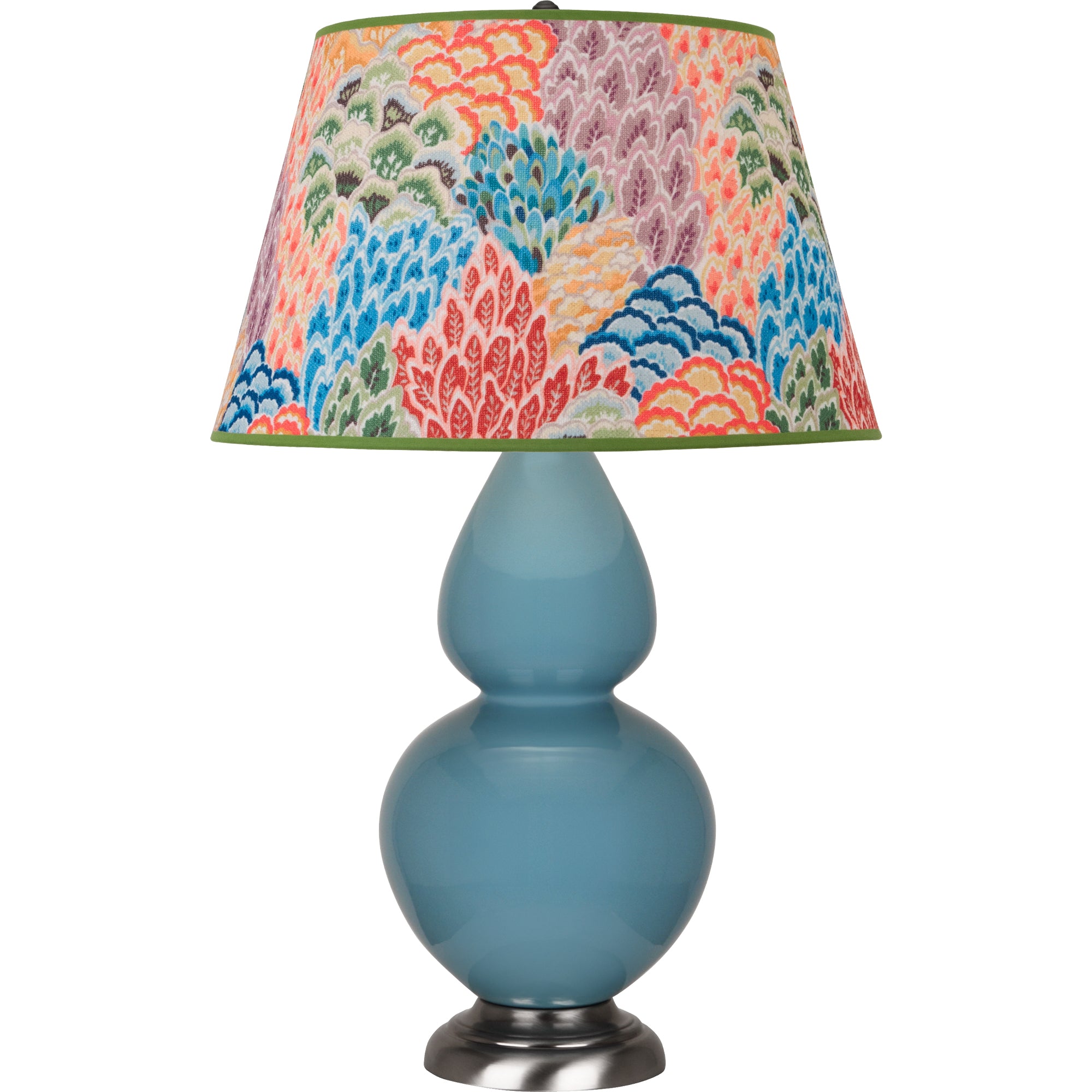 OB22S | Steel Blue Double Gourd Table Lamp