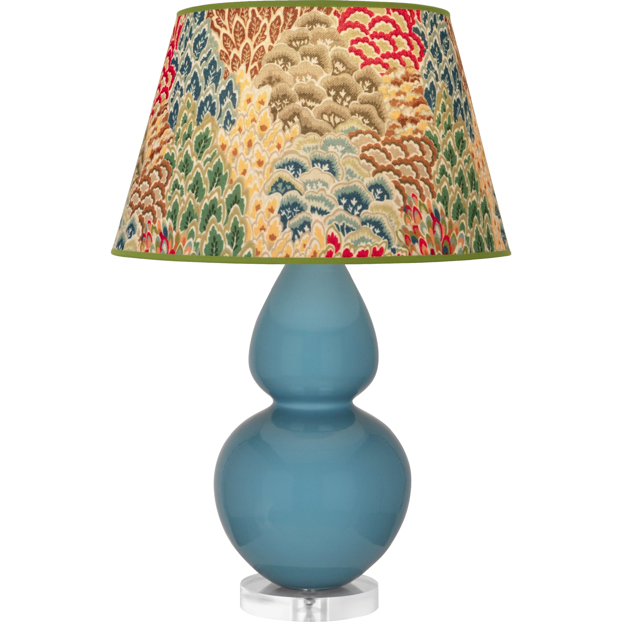 OB23F | Steel Blue Double Gourd Table Lamp