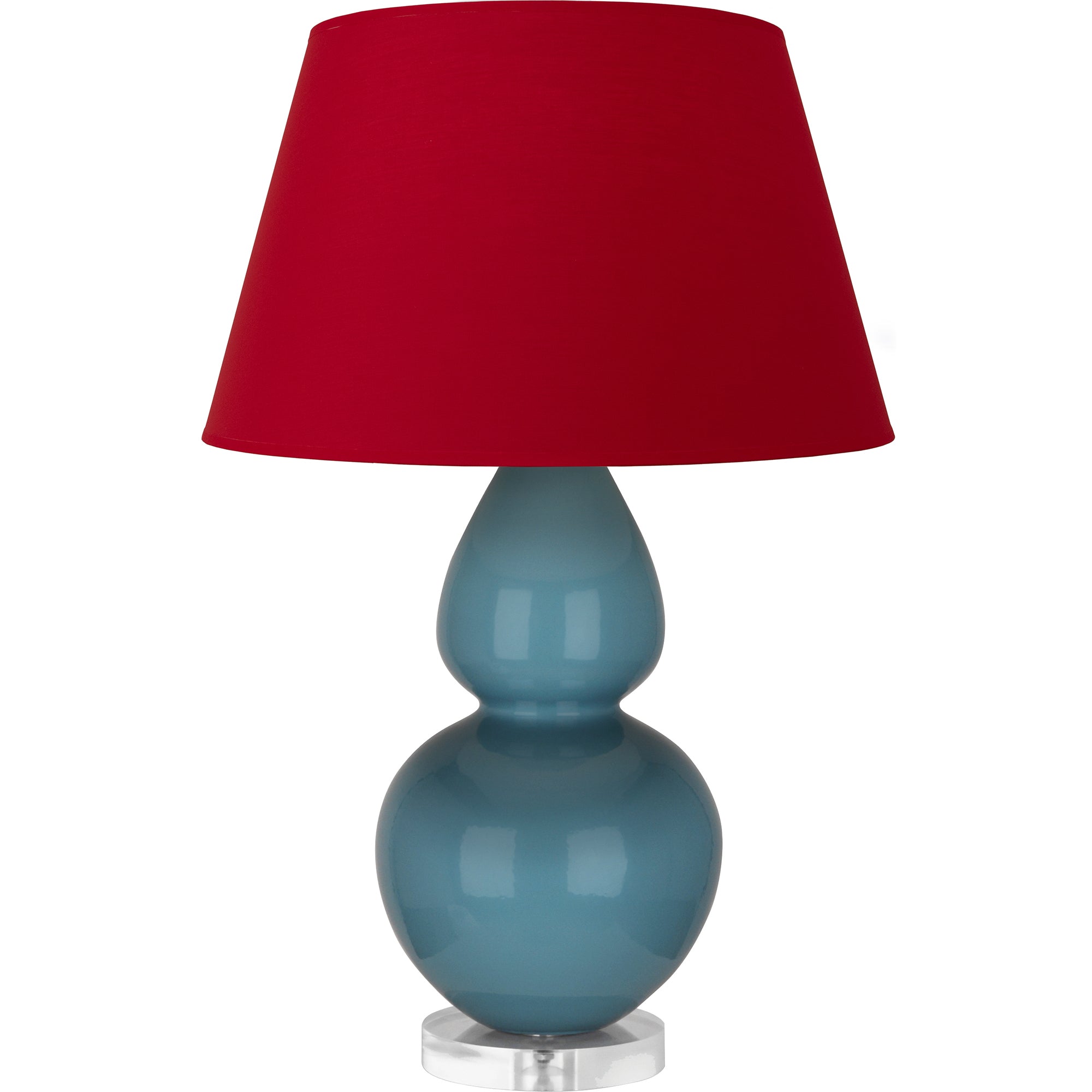 OB23R | Steel Blue Double Gourd Table Lamp