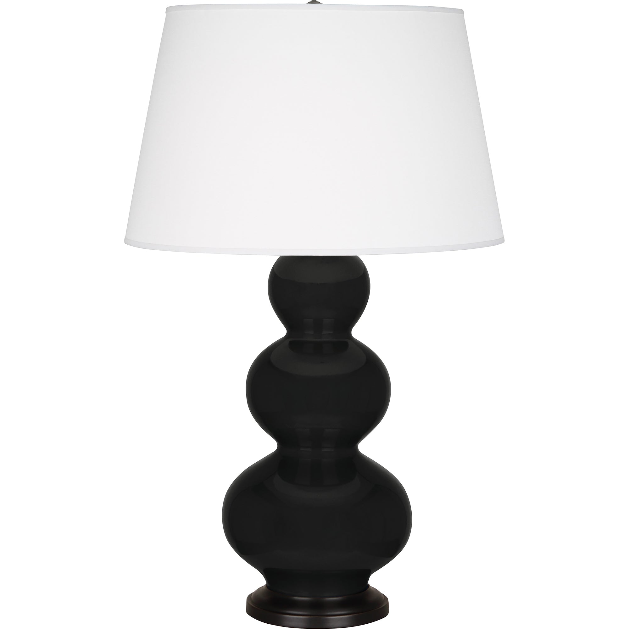 OS41X | Obsidian Triple Gourd Table Lamp