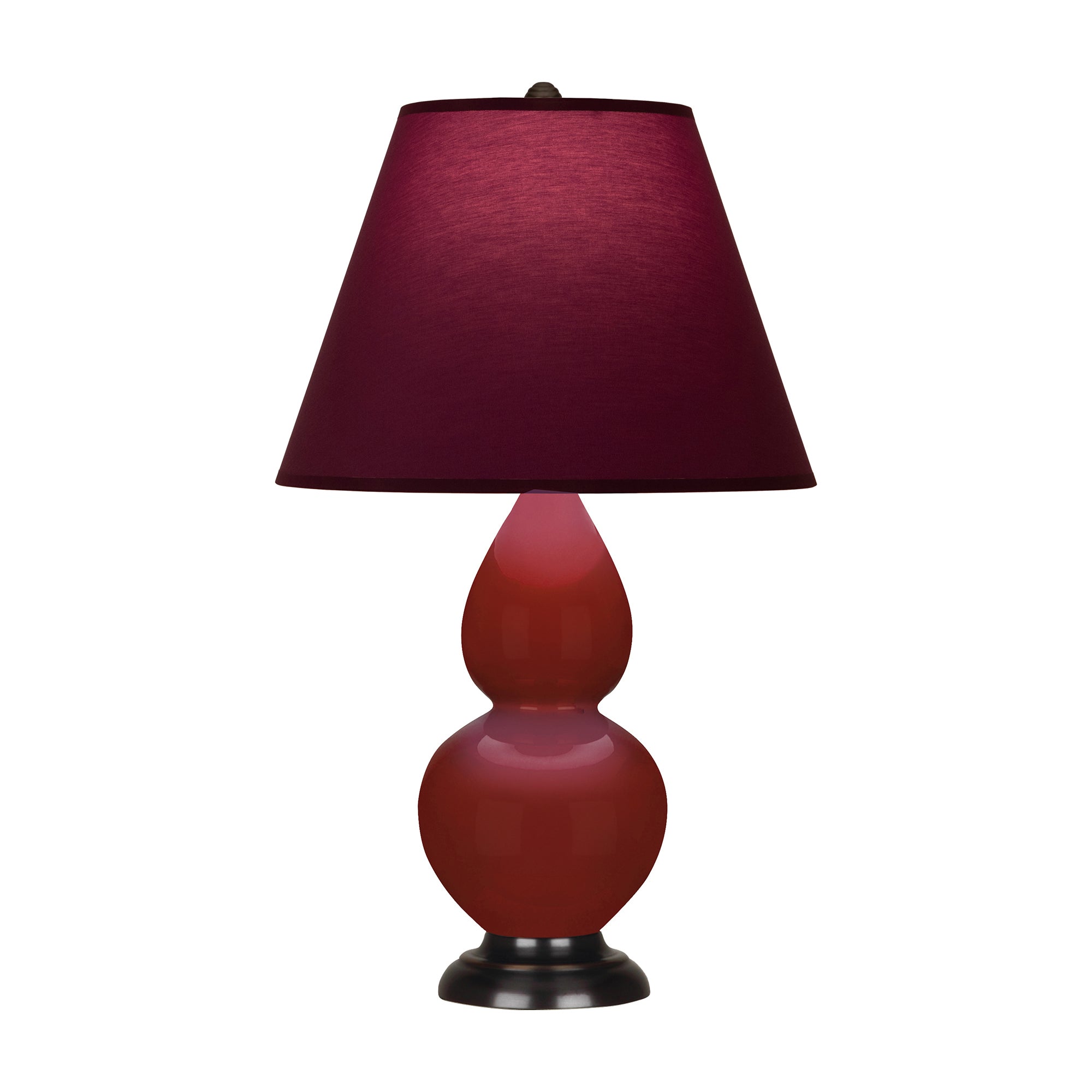 OX11P | Oxblood Small Double Gourd Accent Lamp