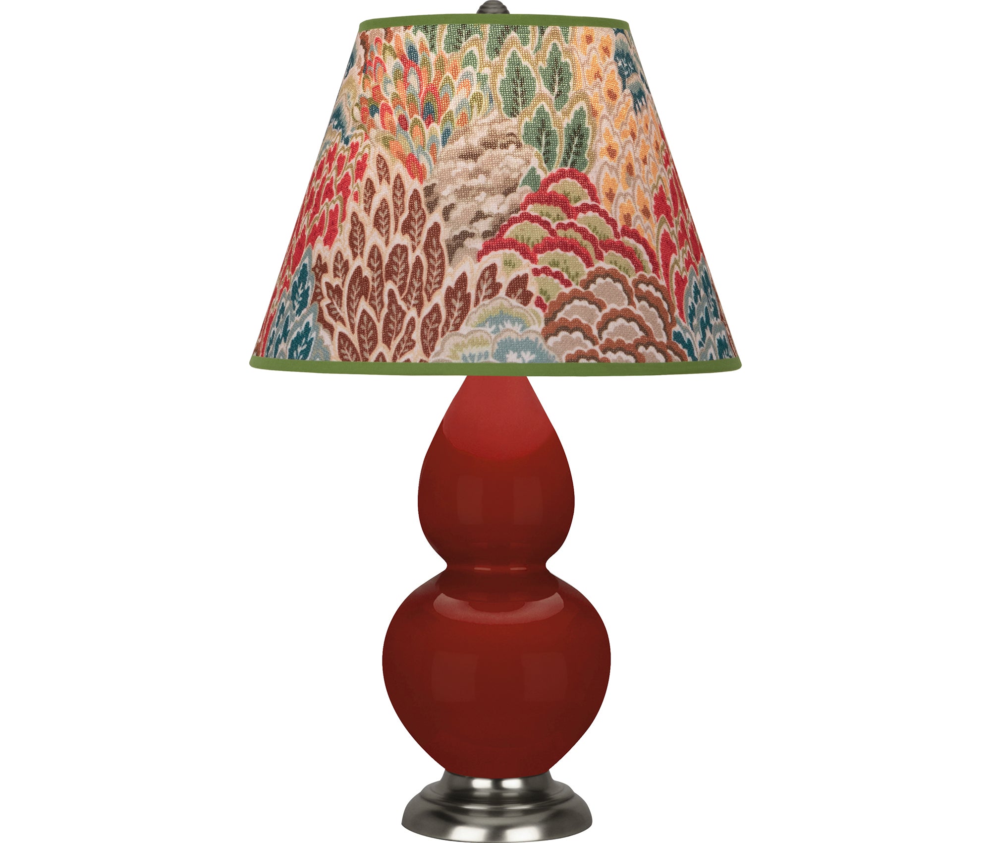 OX12F | Oxblood Small Double Gourd Accent Lamp