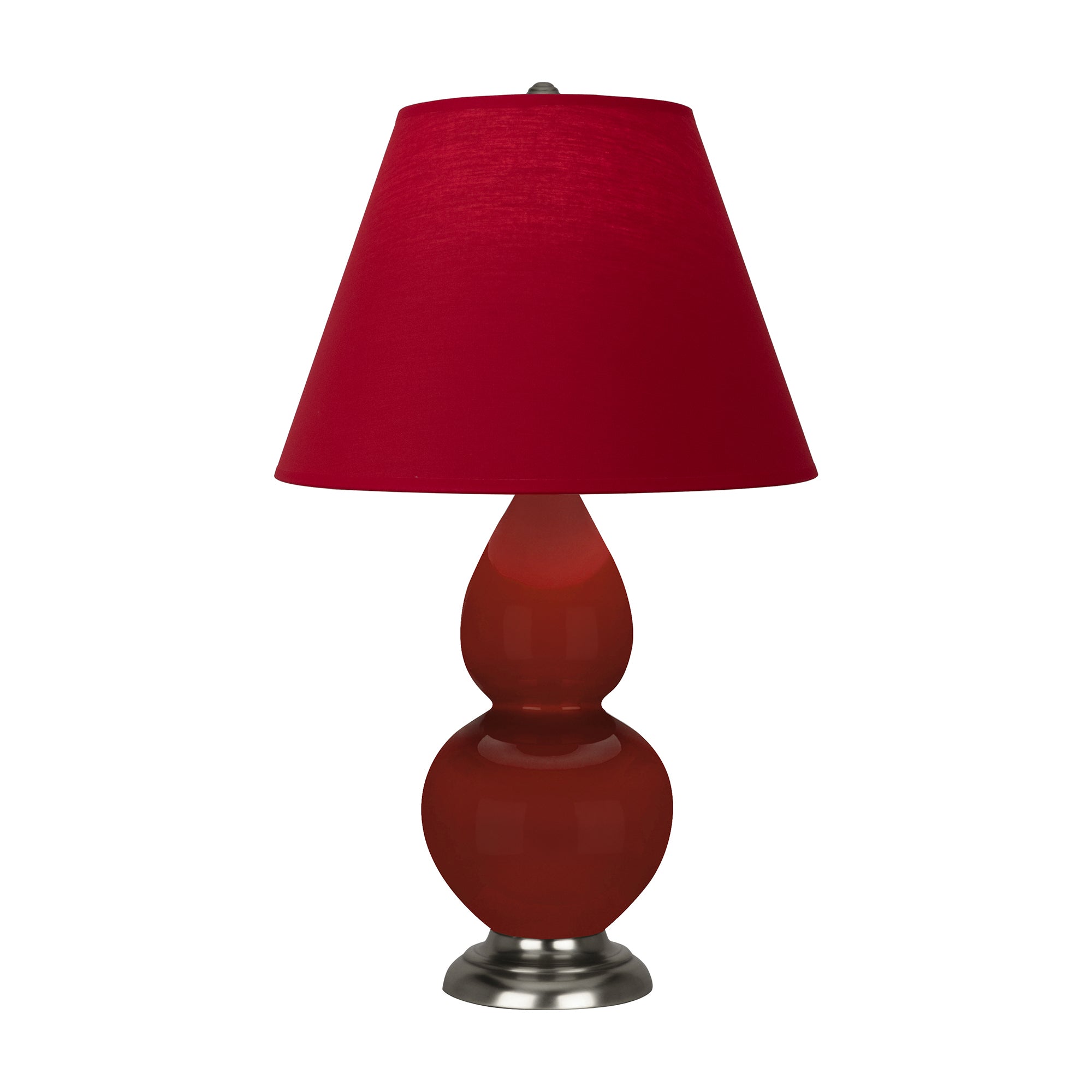 OX12R | Oxblood Small Double Gourd Accent Lamp