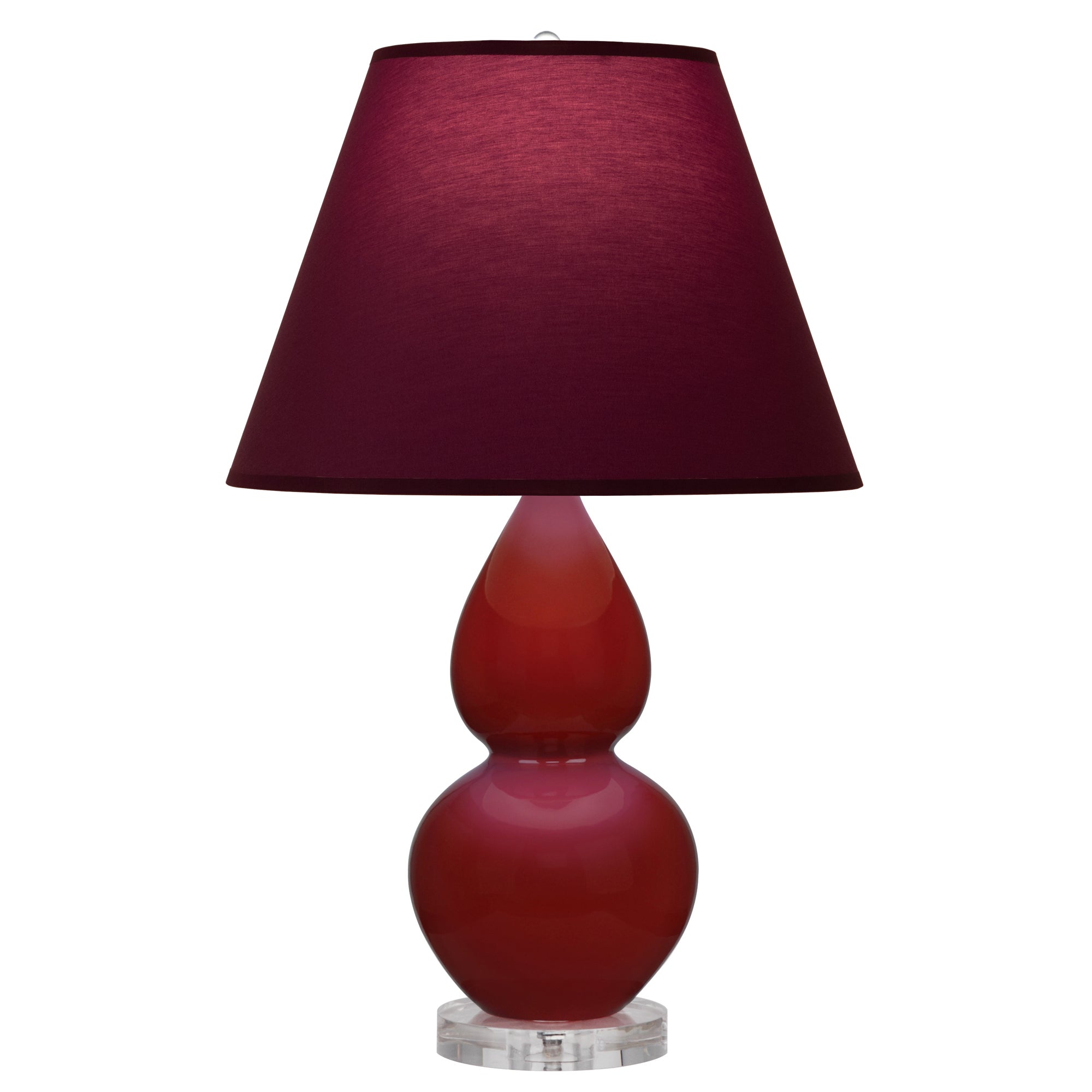 OX13P | Oxblood Small Double Gourd Accent Lamp
